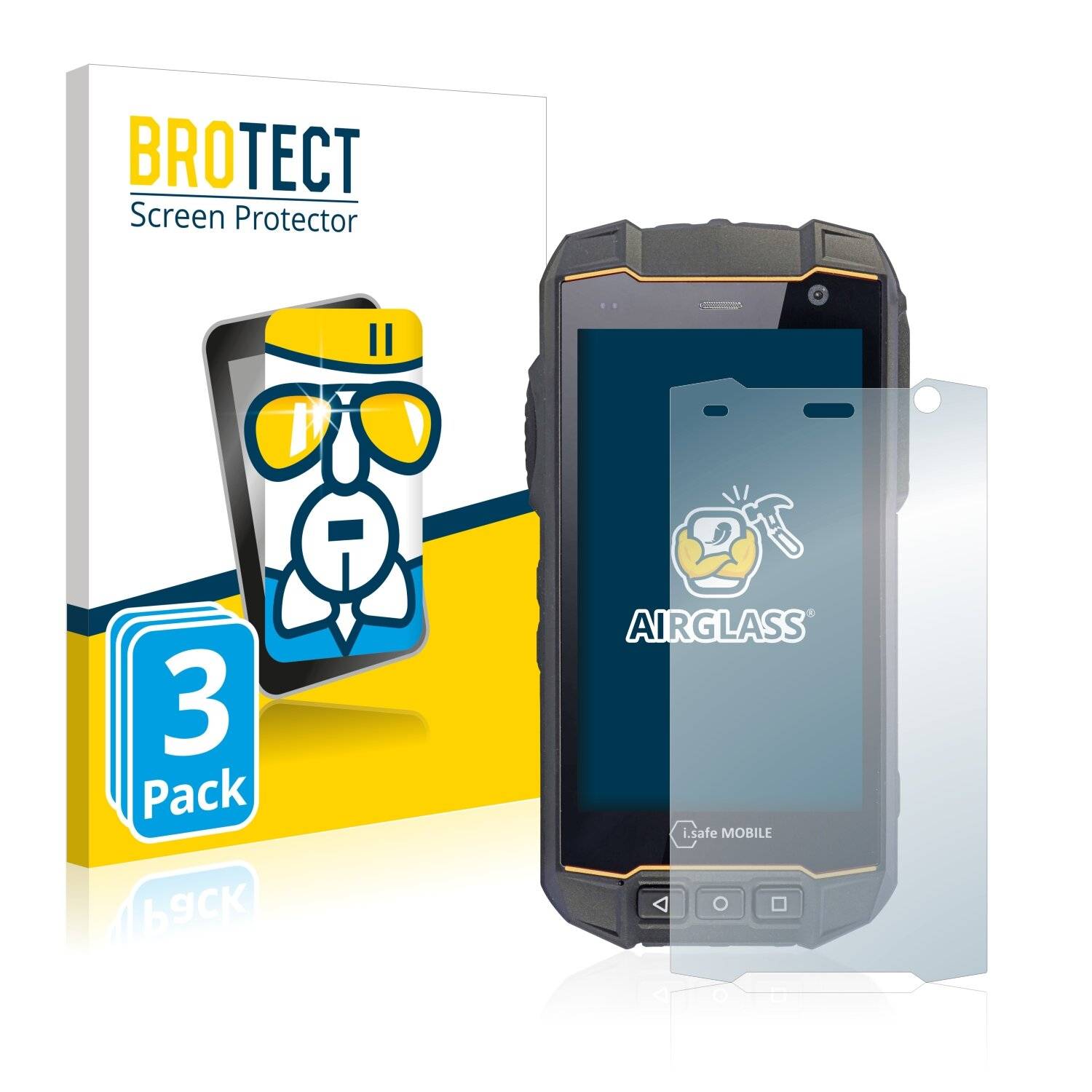 3x BROTECT AirGlass Schutzglas Folie für i.safe