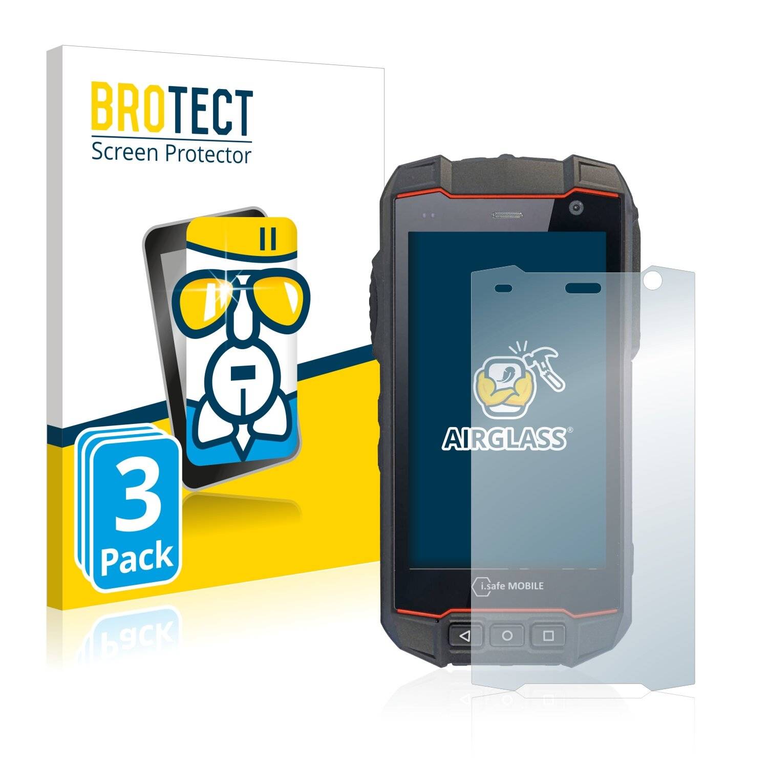 3x BROTECT AirGlass Schutzglas Folie für i.safe