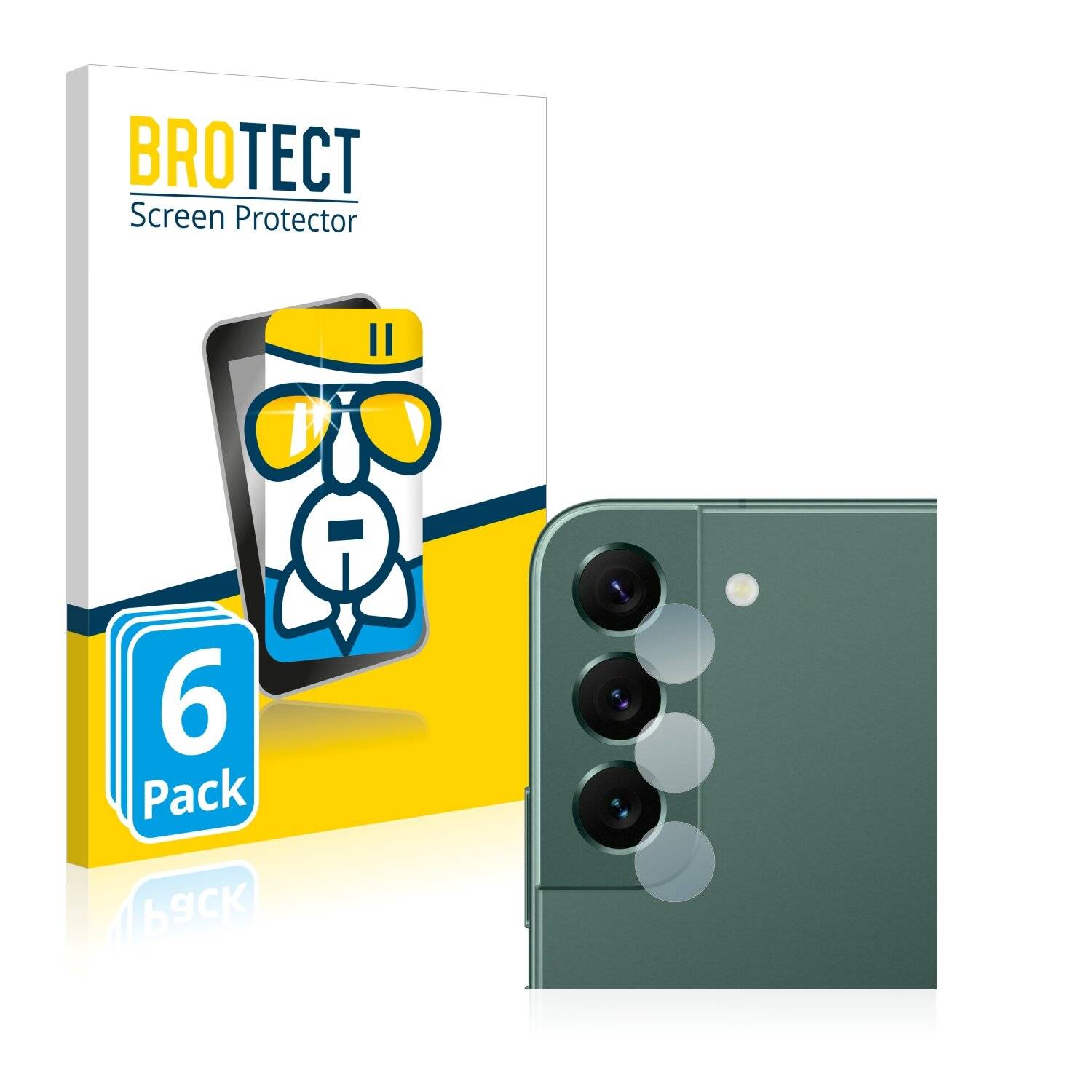 6x BROTECT AirGlass Schutzglas Folie für Samsung Galaxy S22 Plus 5G (NUR