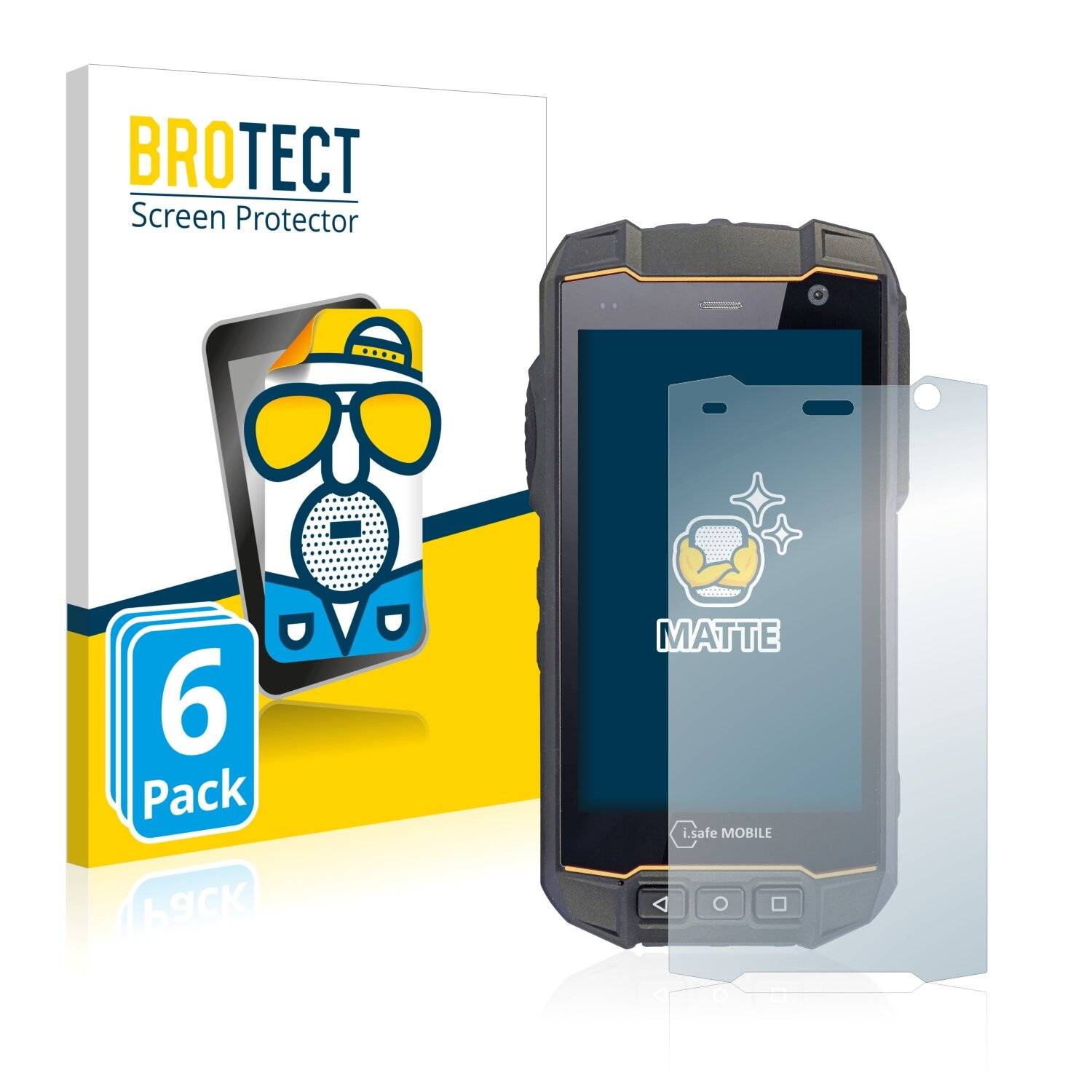 6x BROTECT Matte Displayschutzfolie für i.safe IS530.RG - Entspiegelt,
