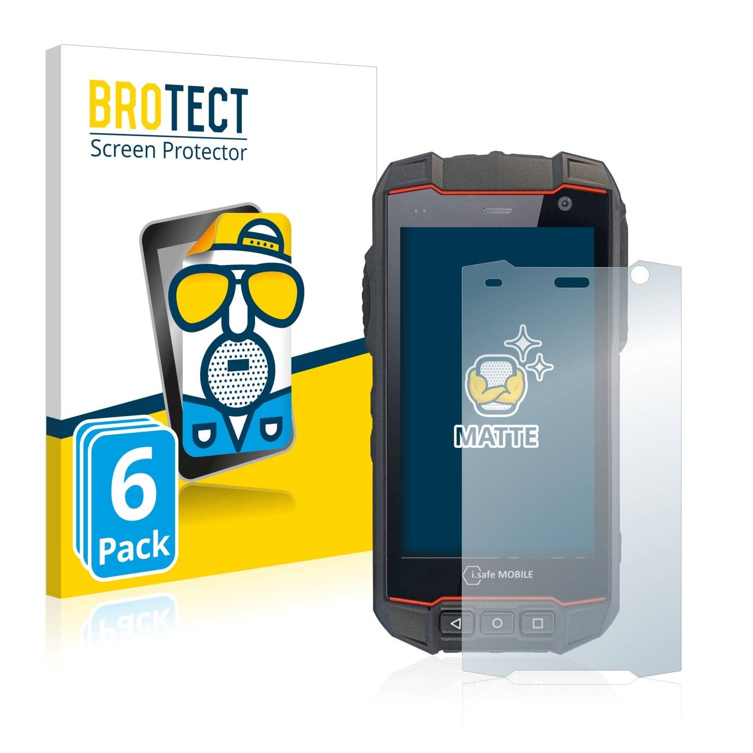 6x BROTECT Matte Displayschutzfolie für i.safe IS530.M1 - Entspiegelt,