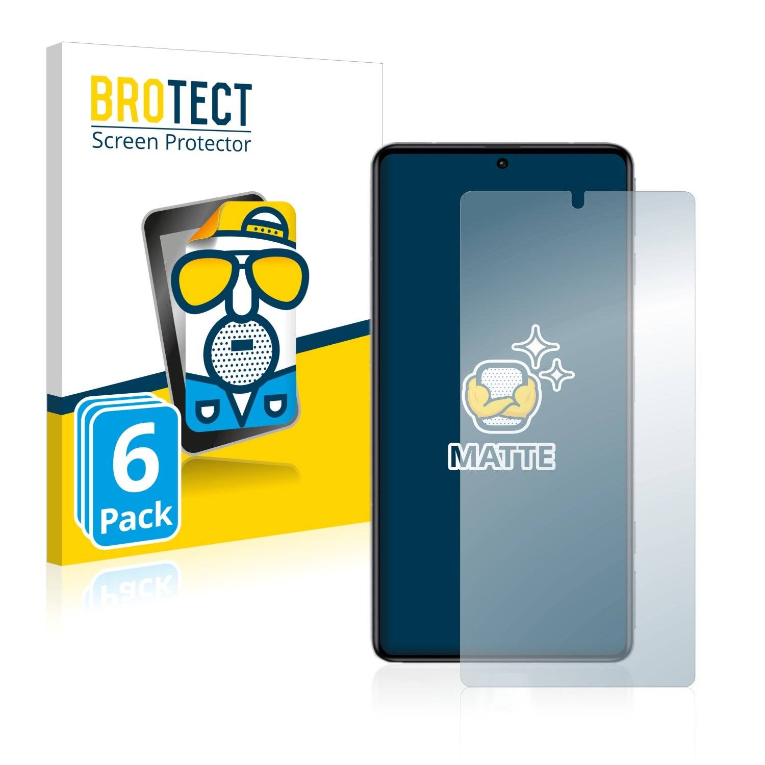 6x BROTECT Matte Displayschutzfolie für Xiaomi Redmi K50 Gaming - Entspiegelt,
