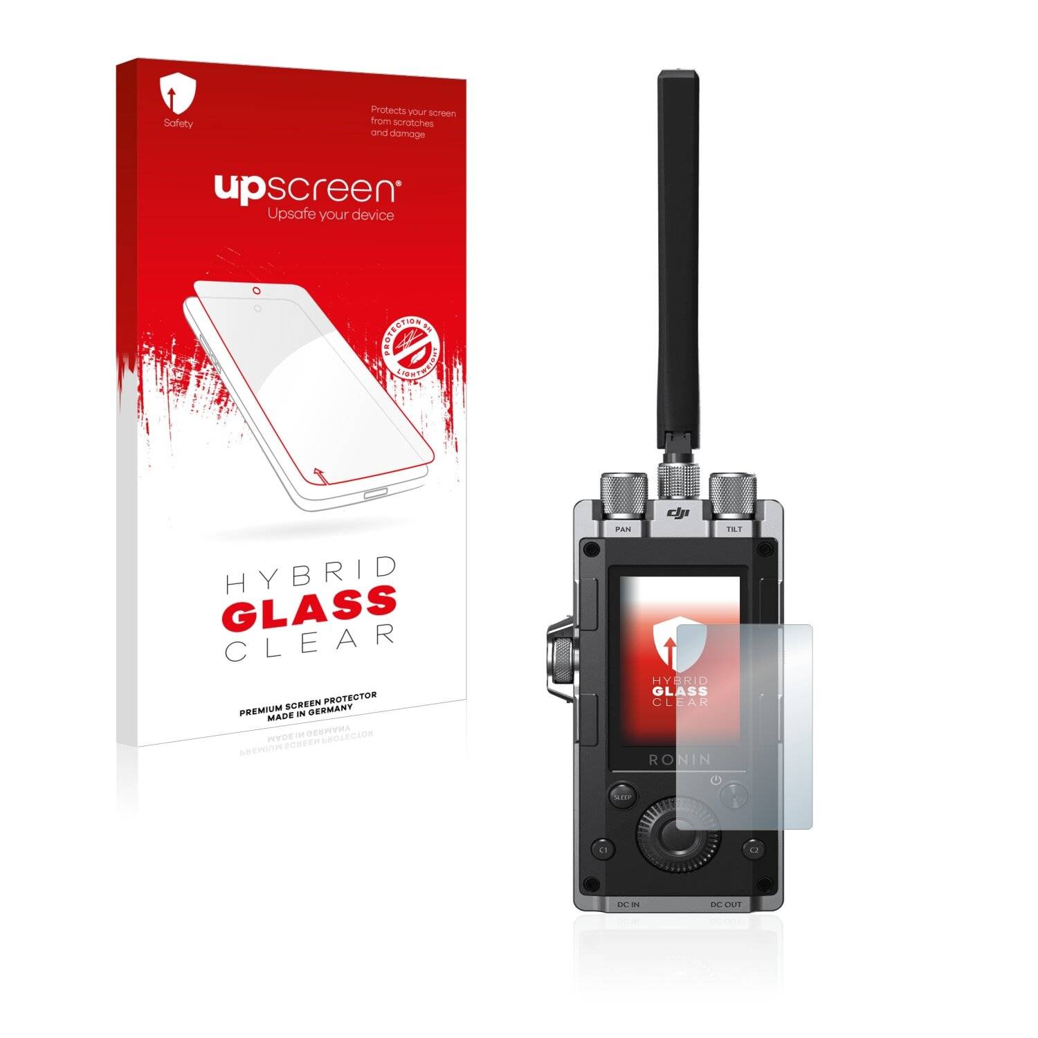 upscreen Hybrid Glass Clear Premium Schutzglas Folie für DJI Force