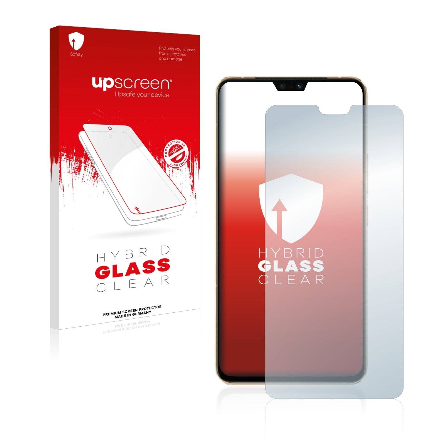 upscreen Hybrid Glass Clear Premium Schutzglas Folie für Vivo