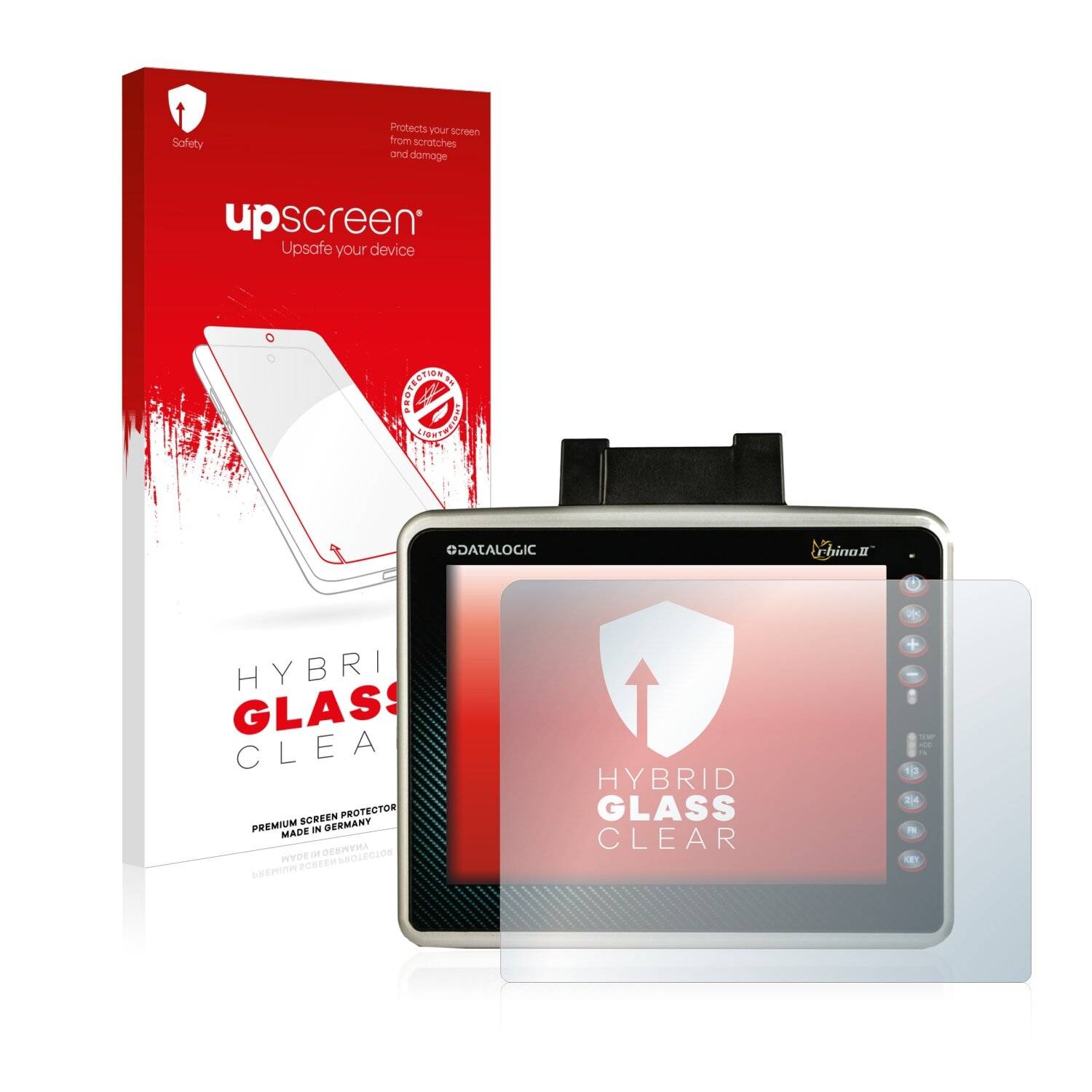 upscreen Hybrid Glass Clear Premium Schutzglas Folie für Datalogic Rhino II