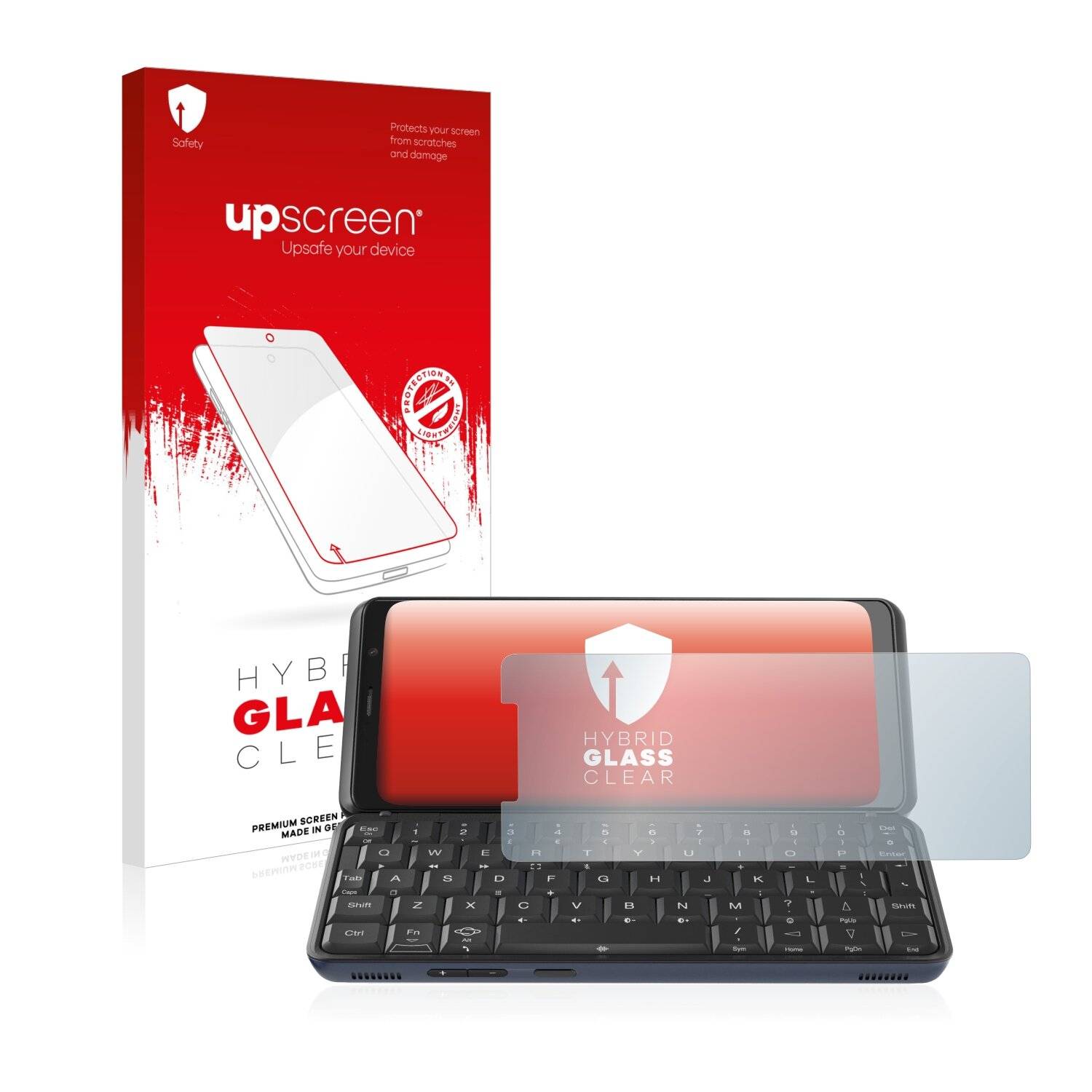 upscreen Hybrid Glass Clear Premium Schutzglas Folie für Planet Computers Astro Slide