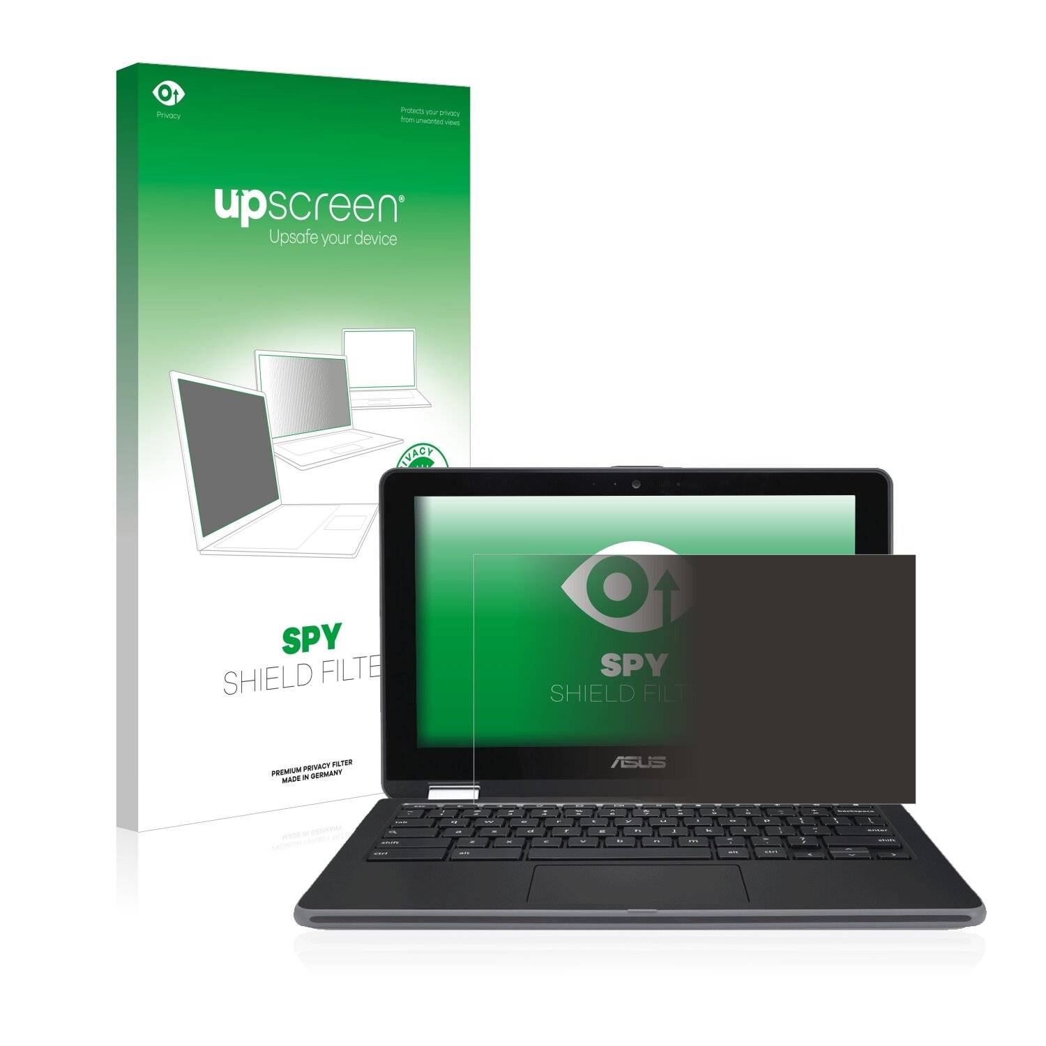 upscreen Spy Shield Filter Premium Blickschutzfilter für Asus Chromebook Flip