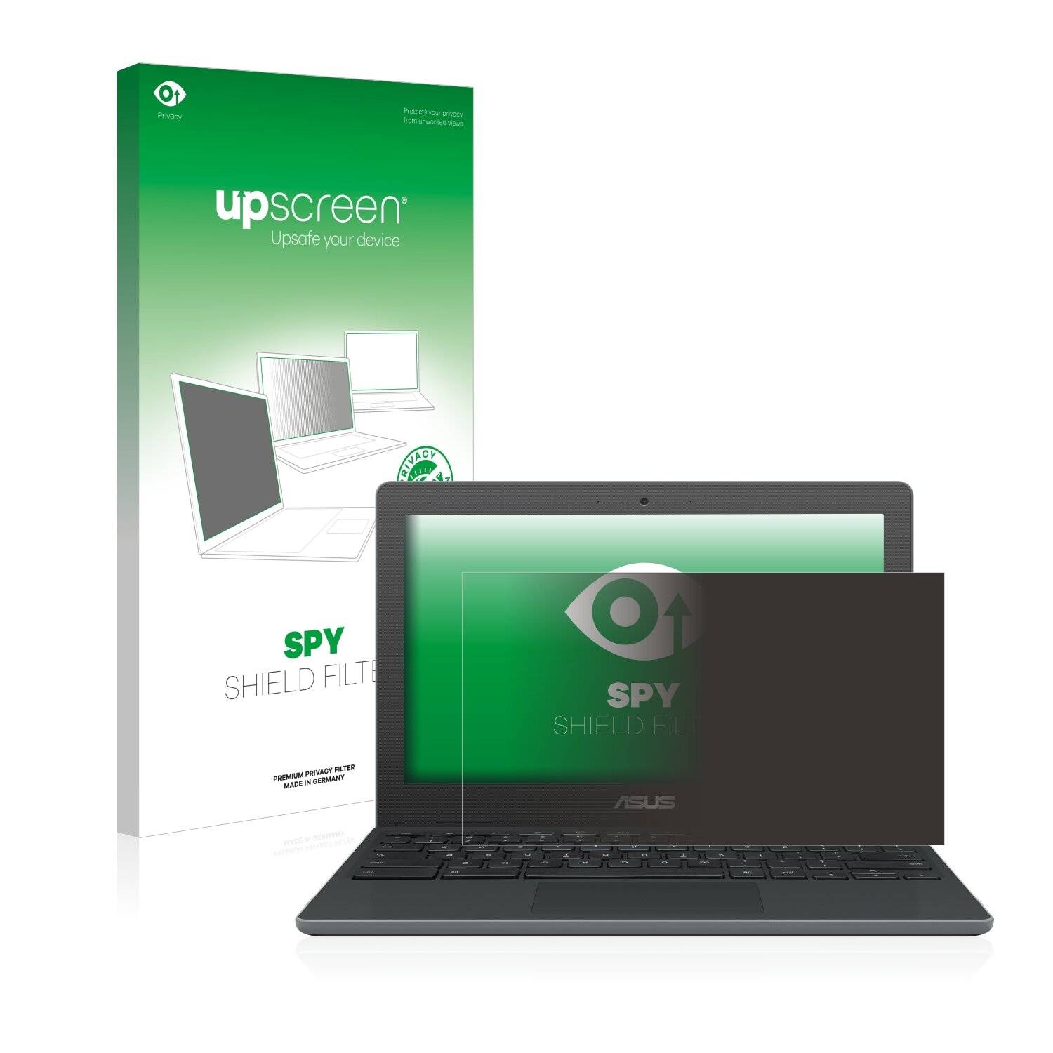 upscreen Spy Shield Filter Premium Blickschutzfilter für Asus Chromebook Flip