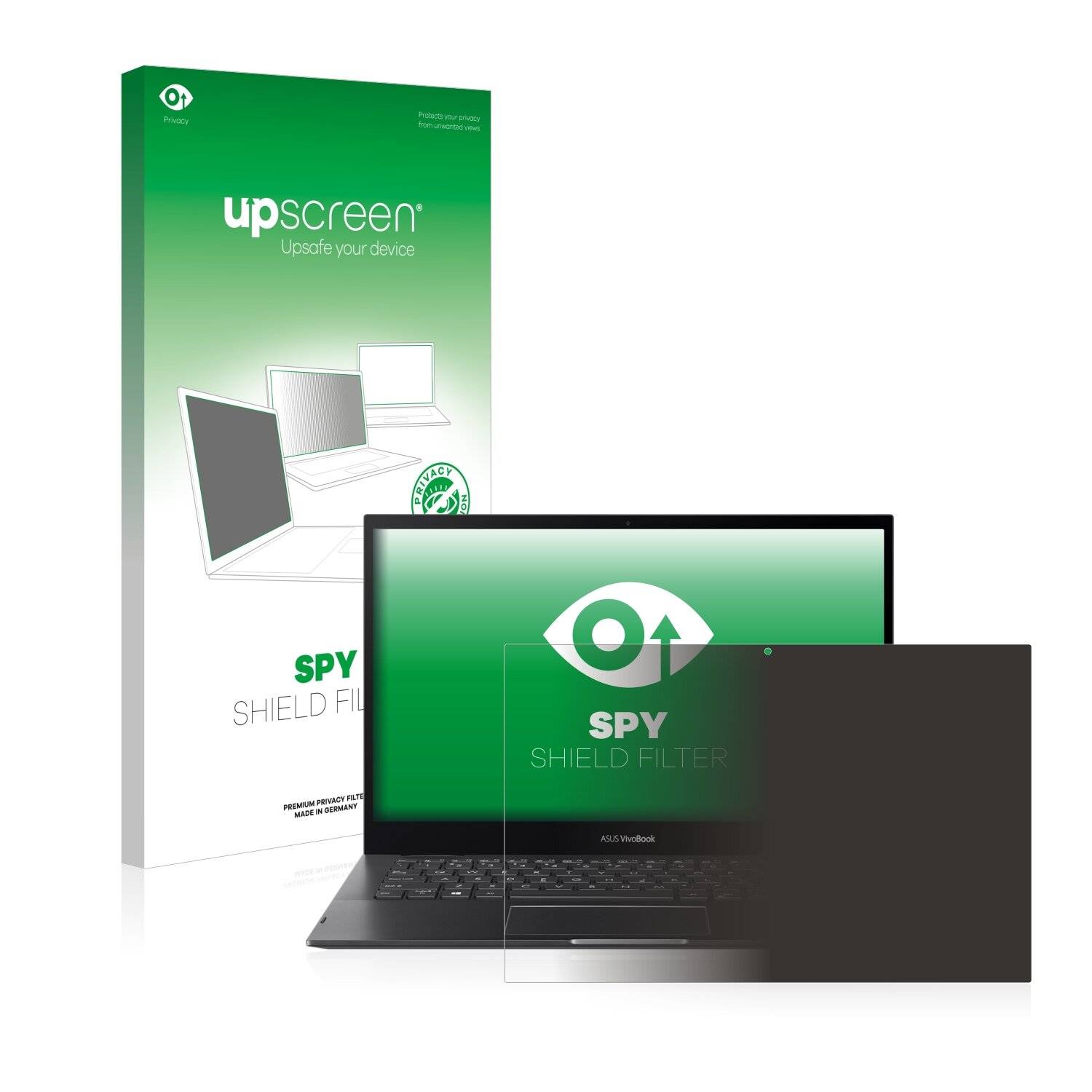 upscreen Spy Shield Filter Premium Blickschutzfilter für Asus VivoBook Flip 14