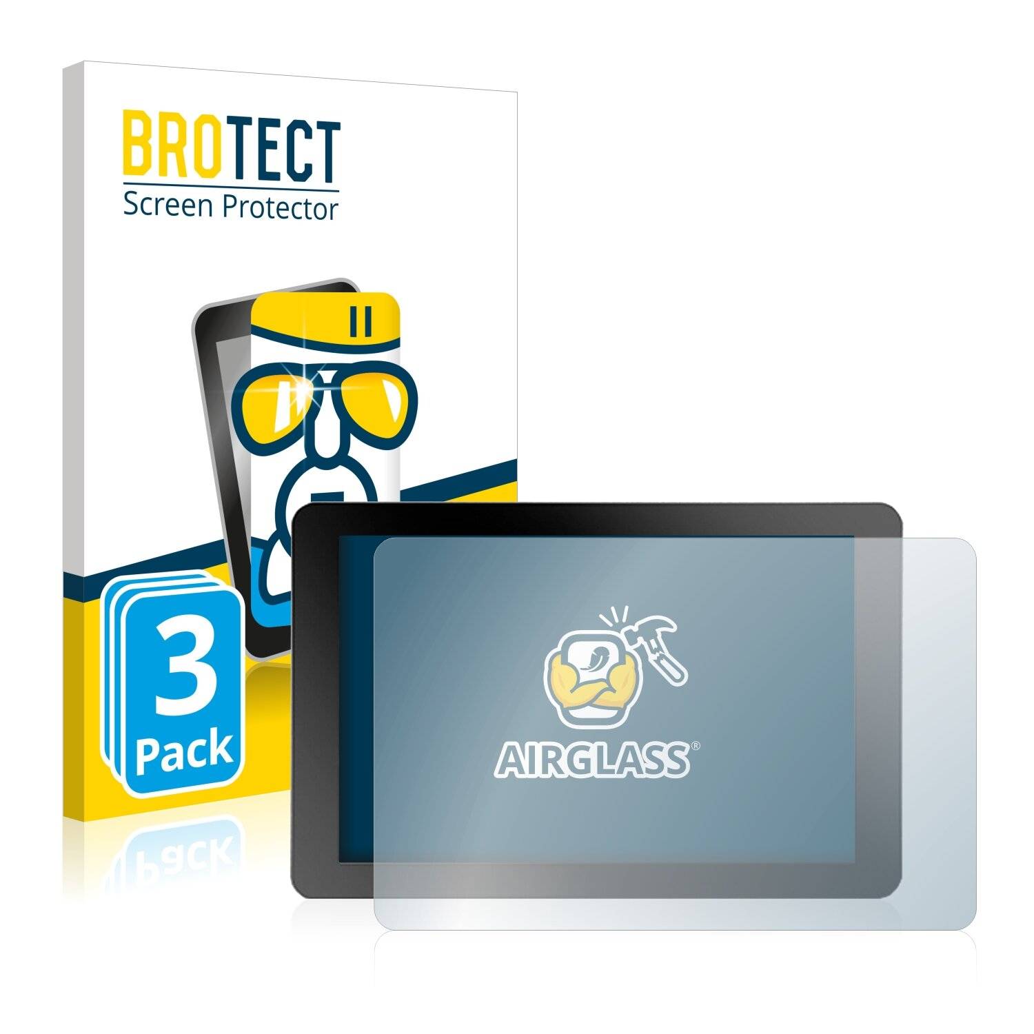 3x BROTECT AirGlass Schutzglas Folie für Wincomm Medico 101