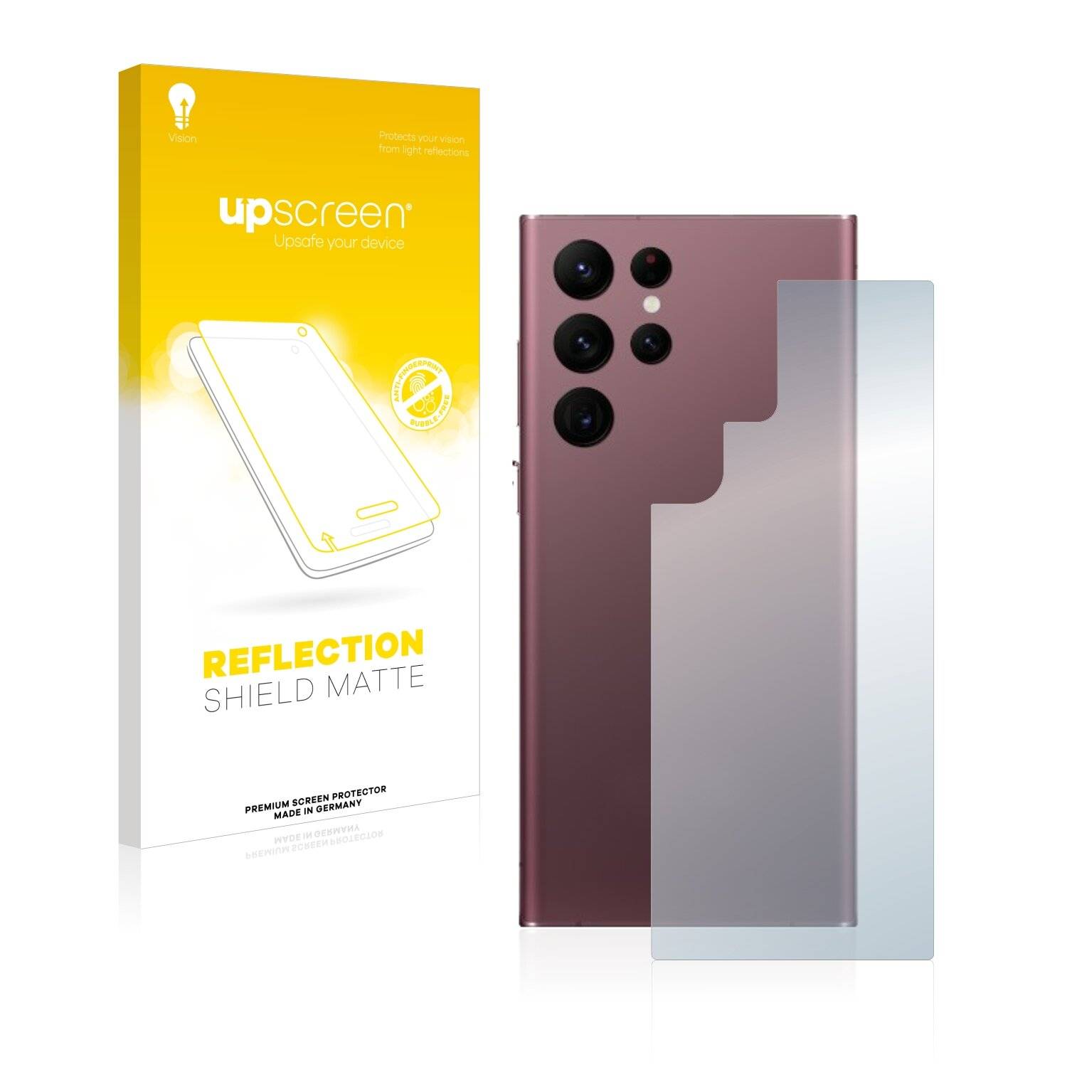 upscreen Reflection Shield Matte Premium Displayschutzfolie für Samsung Galaxy S22 Ultra 5G