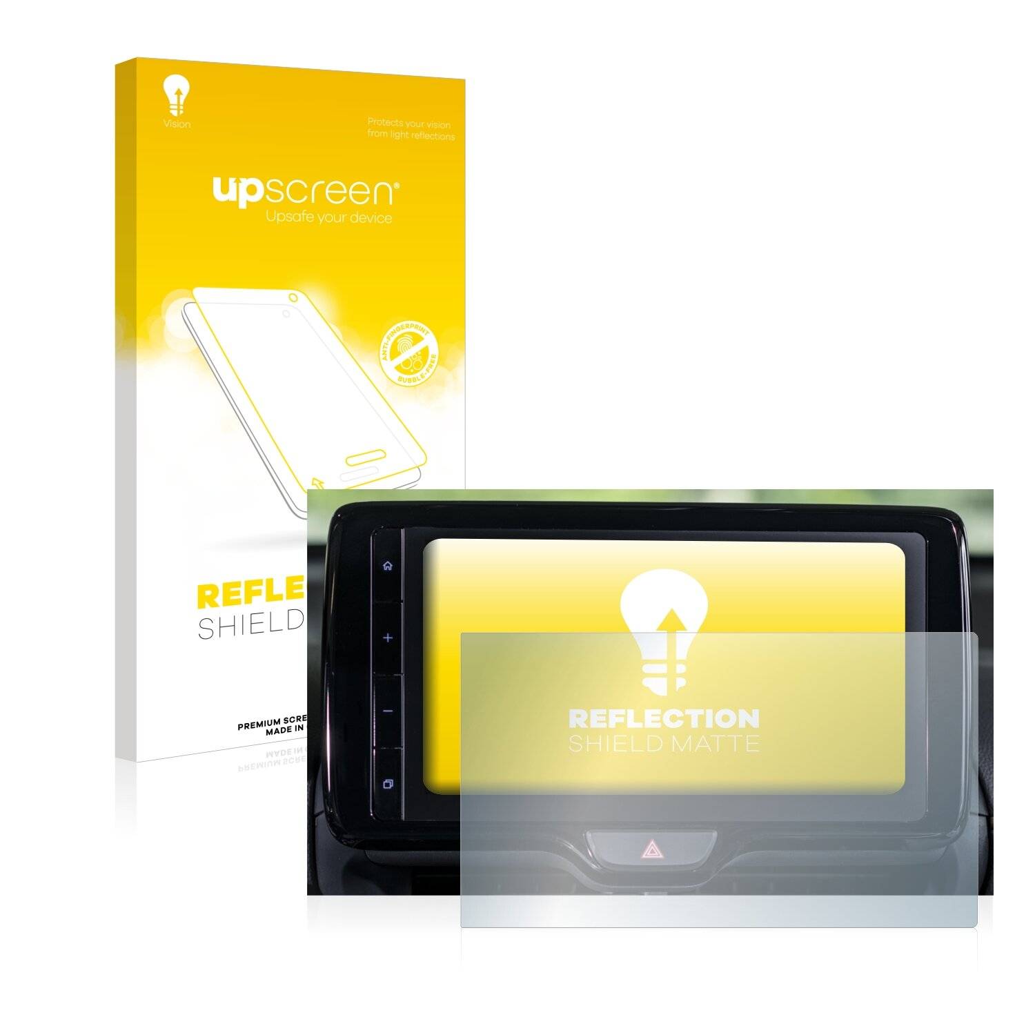 upscreen Reflection Shield Matte Premium Displayschutzfolie für Toyota Yaris Cross 2021