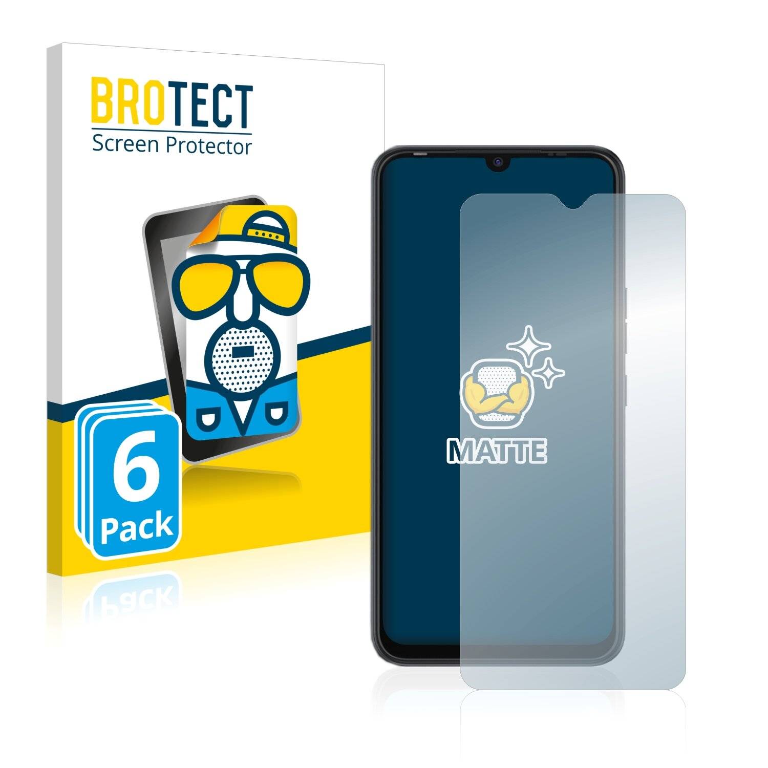 6x BROTECT Matte Displayschutzfolie für Tecno Spark 8C - Entspiegelt,