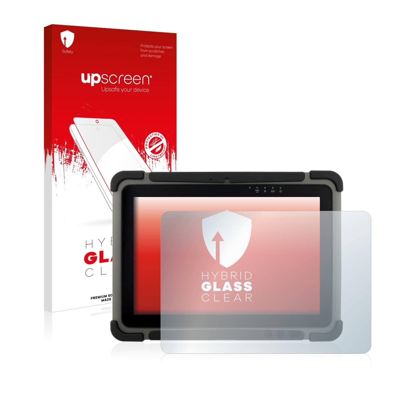upscreen Hybrid Glass Clear Premium Schutzglas Folie für Winmate Ico InduTAB