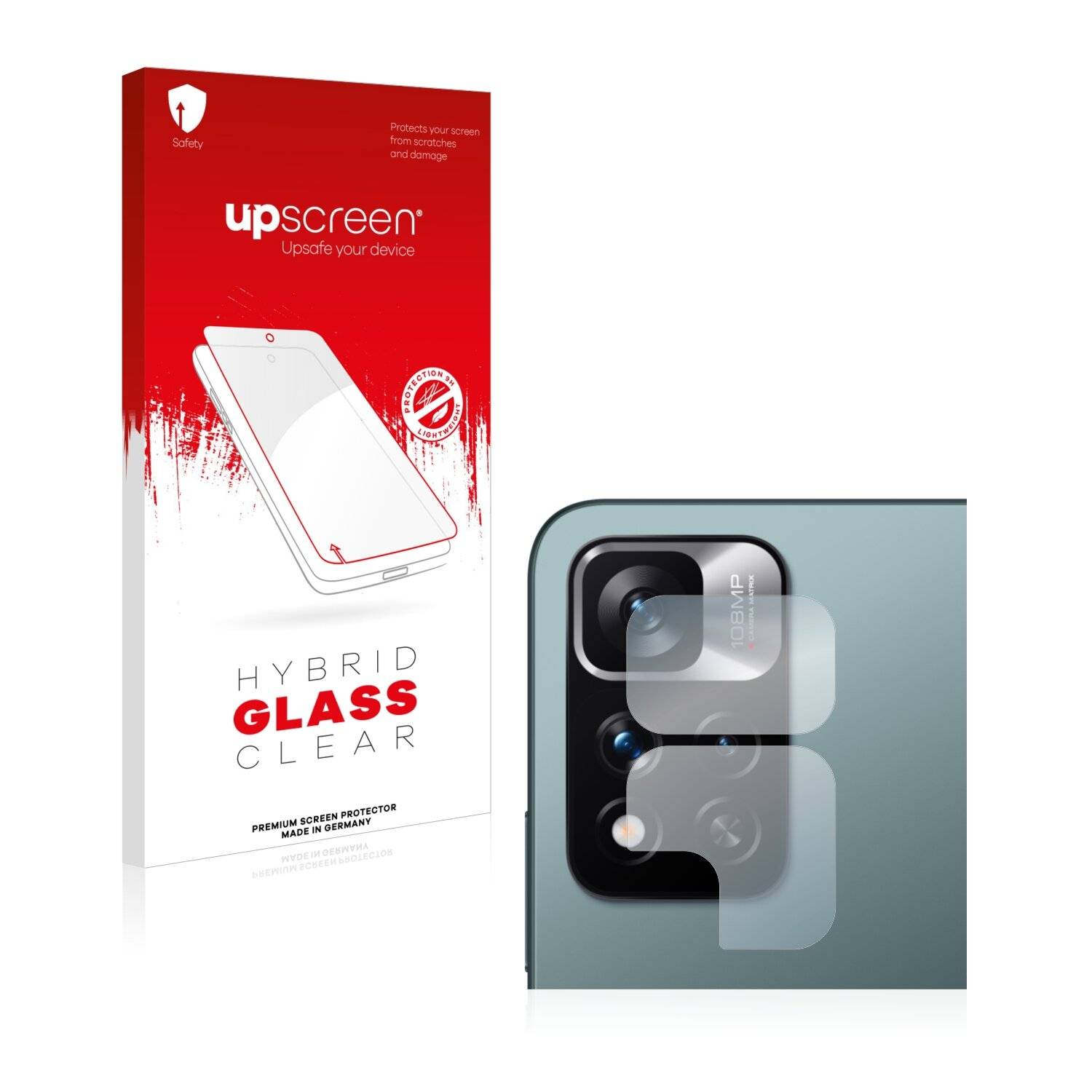 upscreen Hybrid Glass Clear Premium Schutzglas Folie für Xiaomi Redmi Note 11 Pro+ 5G (NUR