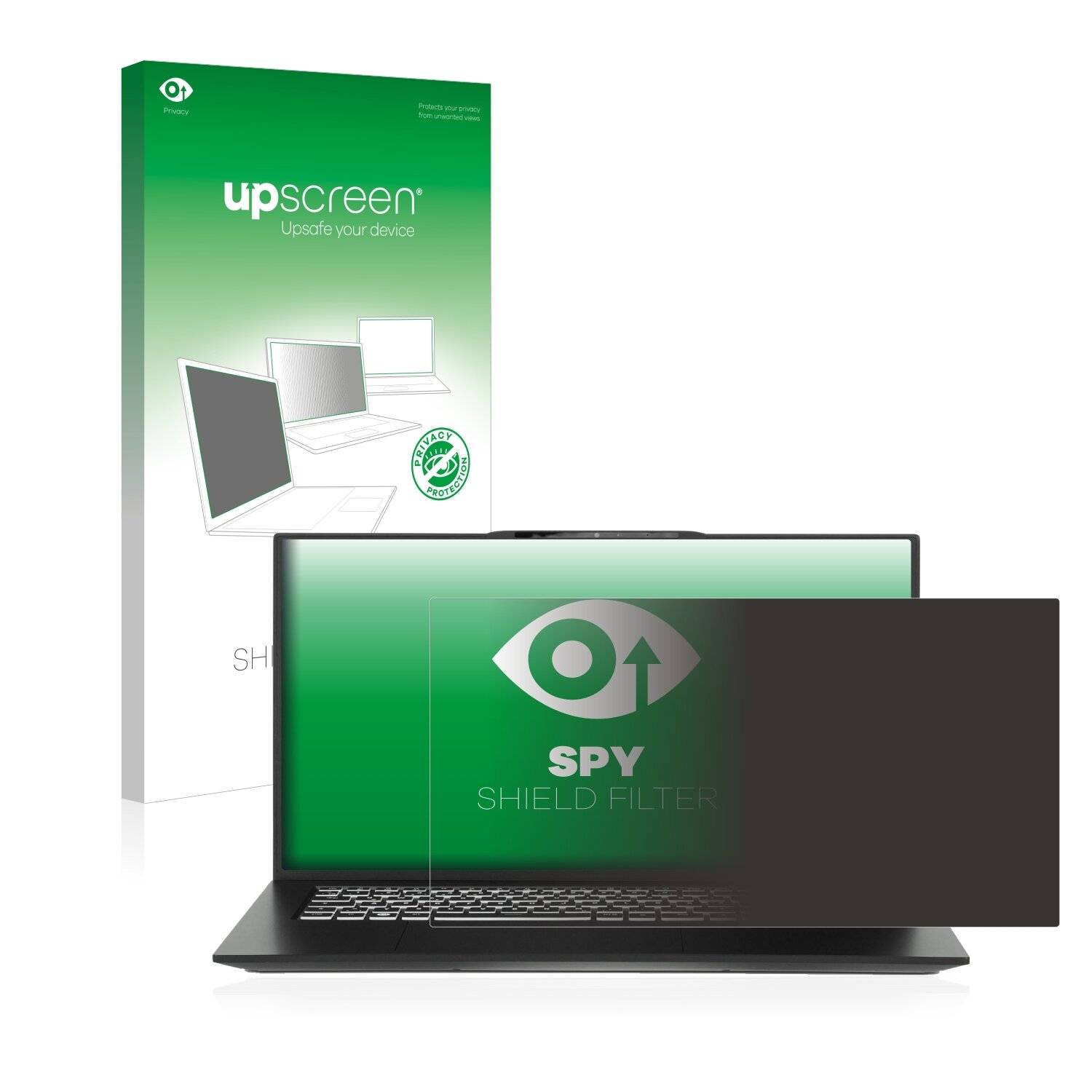upscreen Spy Shield Filter Premium Blickschutzfilter für Tuxedo InfinityBook S