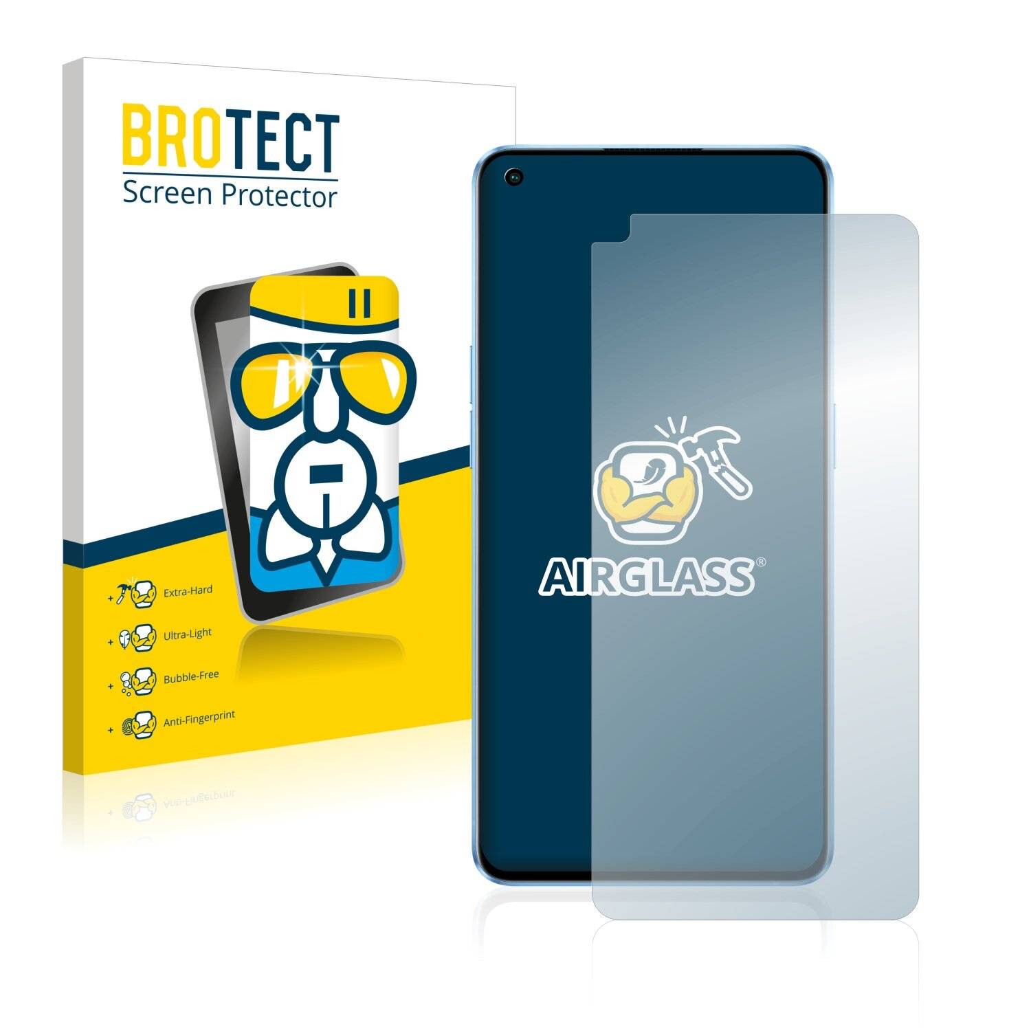BROTECT AirGlass Schutzglas Folie für Oppo Reno 7 5G