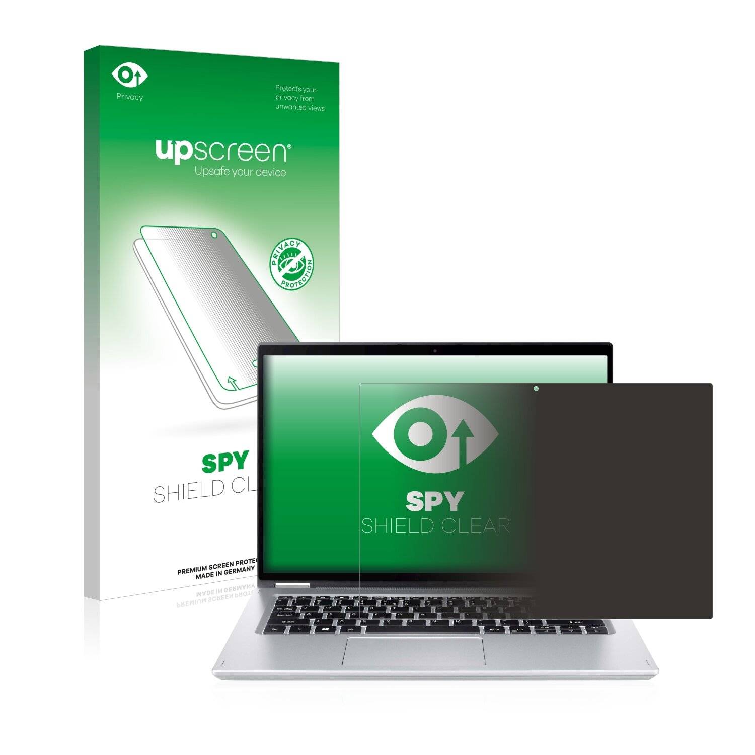 upscreen Spy Shield Clear Premium Blickschutzfolie für Acer Spin 1