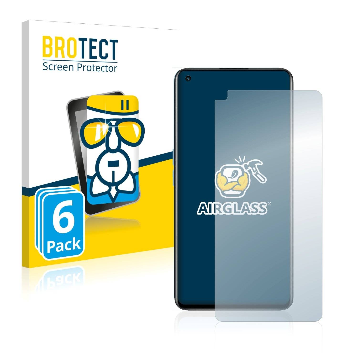 6x BROTECT AirGlass Schutzglas Folie für Realme GT