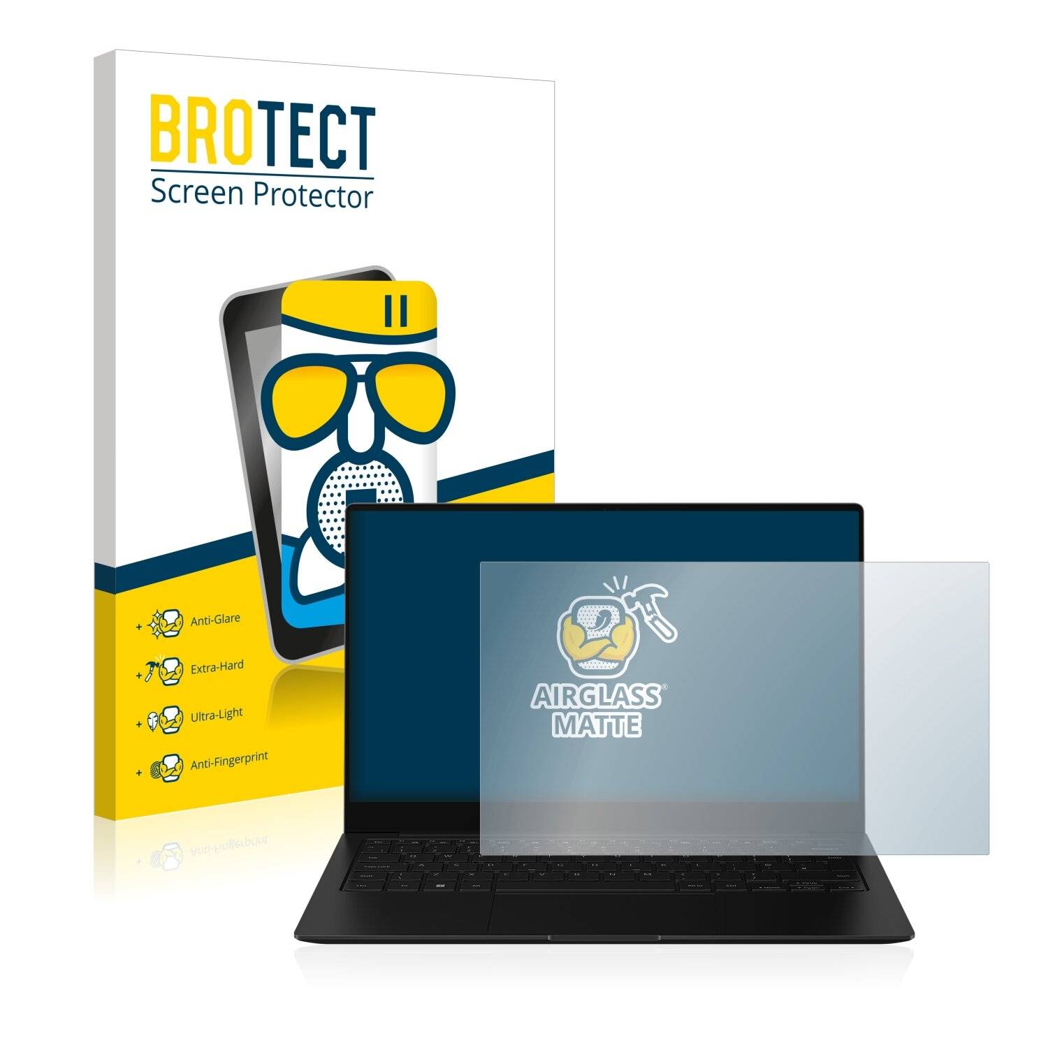 BROTECT AirGlass Matte Schutzglas Folie für Samsung Galaxy Book2 Pro