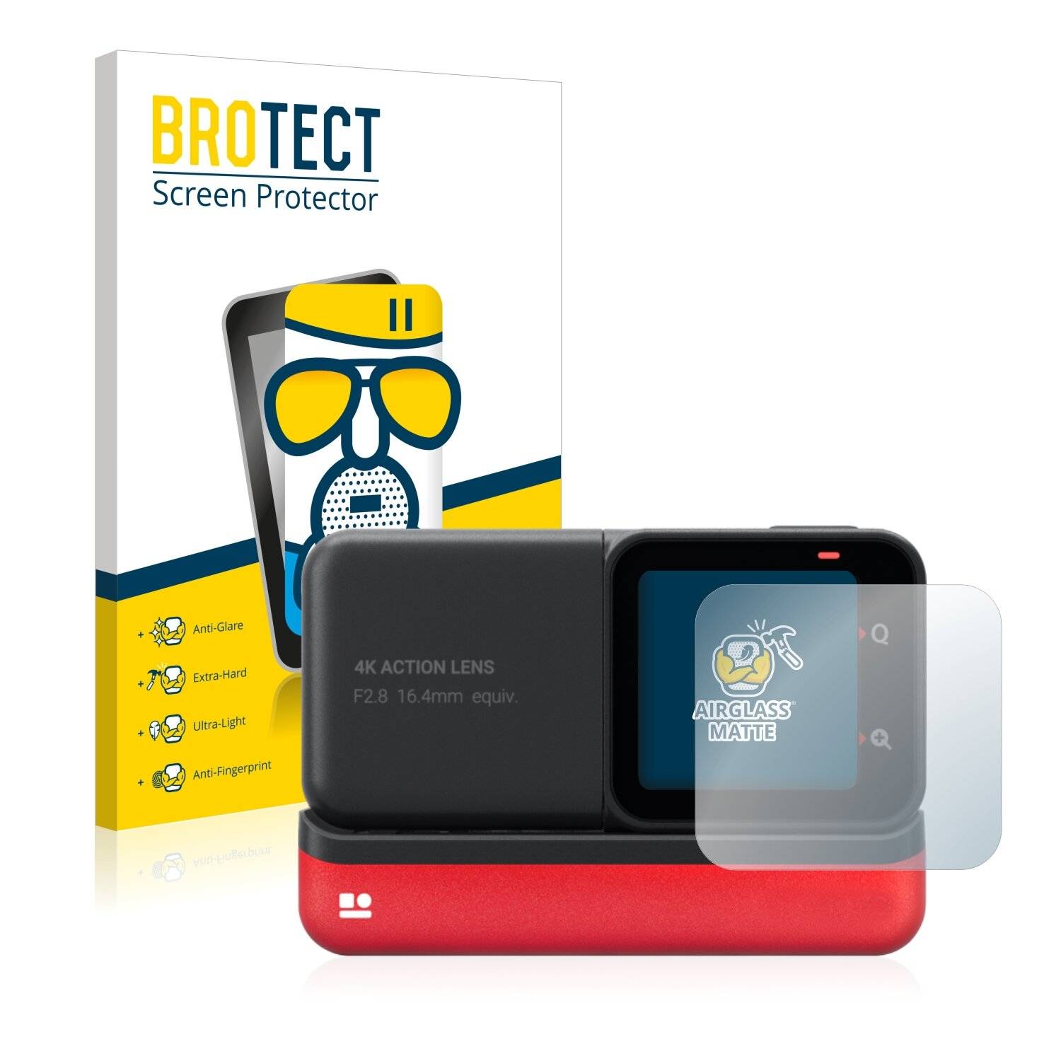 BROTECT AirGlass Matte Schutzglas Folie für Insta360 One RS 4K