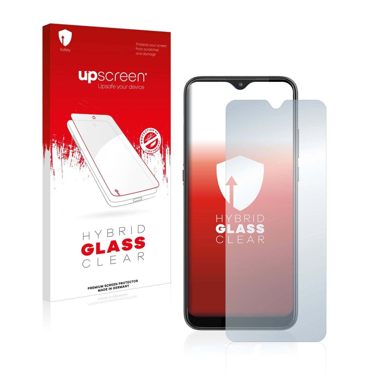 upscreen Hybrid Glass Clear Premium Schutzglas Folie für HTC Wildfire E2