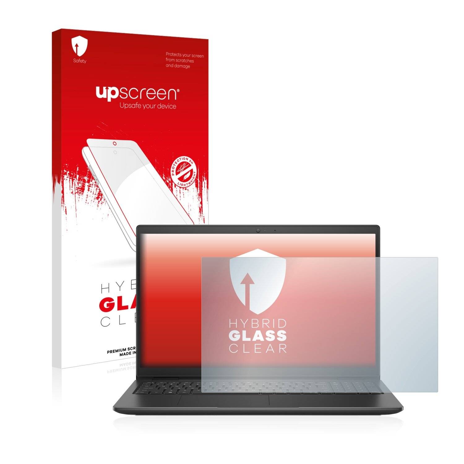 upscreen Hybrid Glass Clear Premium Schutzglas Folie für Dell Latitude