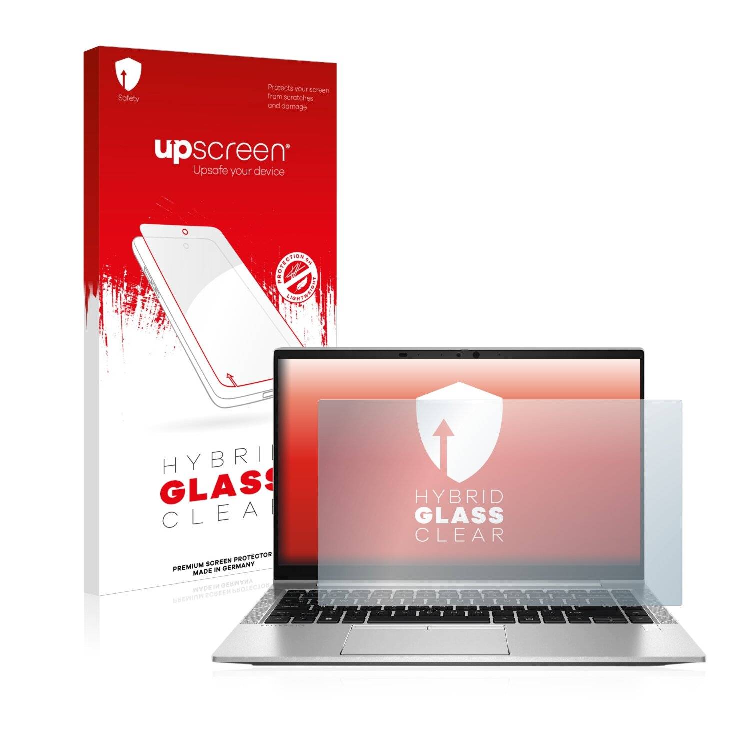 upscreen Hybrid Glass Clear Premium Schutzglas Folie für HP EliteBook 845
