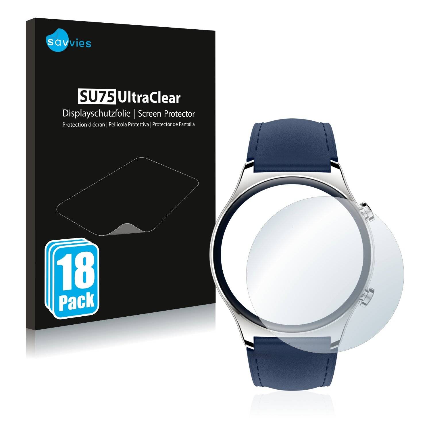 18x Savvies SU75 Displayschutzfolie für Honor Watch GS