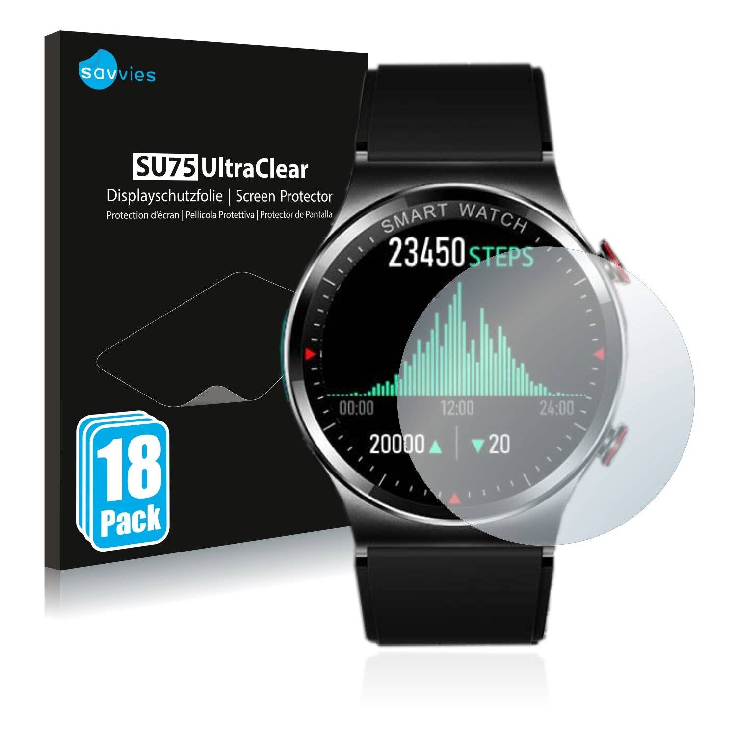 18x Savvies SU75 Displayschutzfolie für Gawear