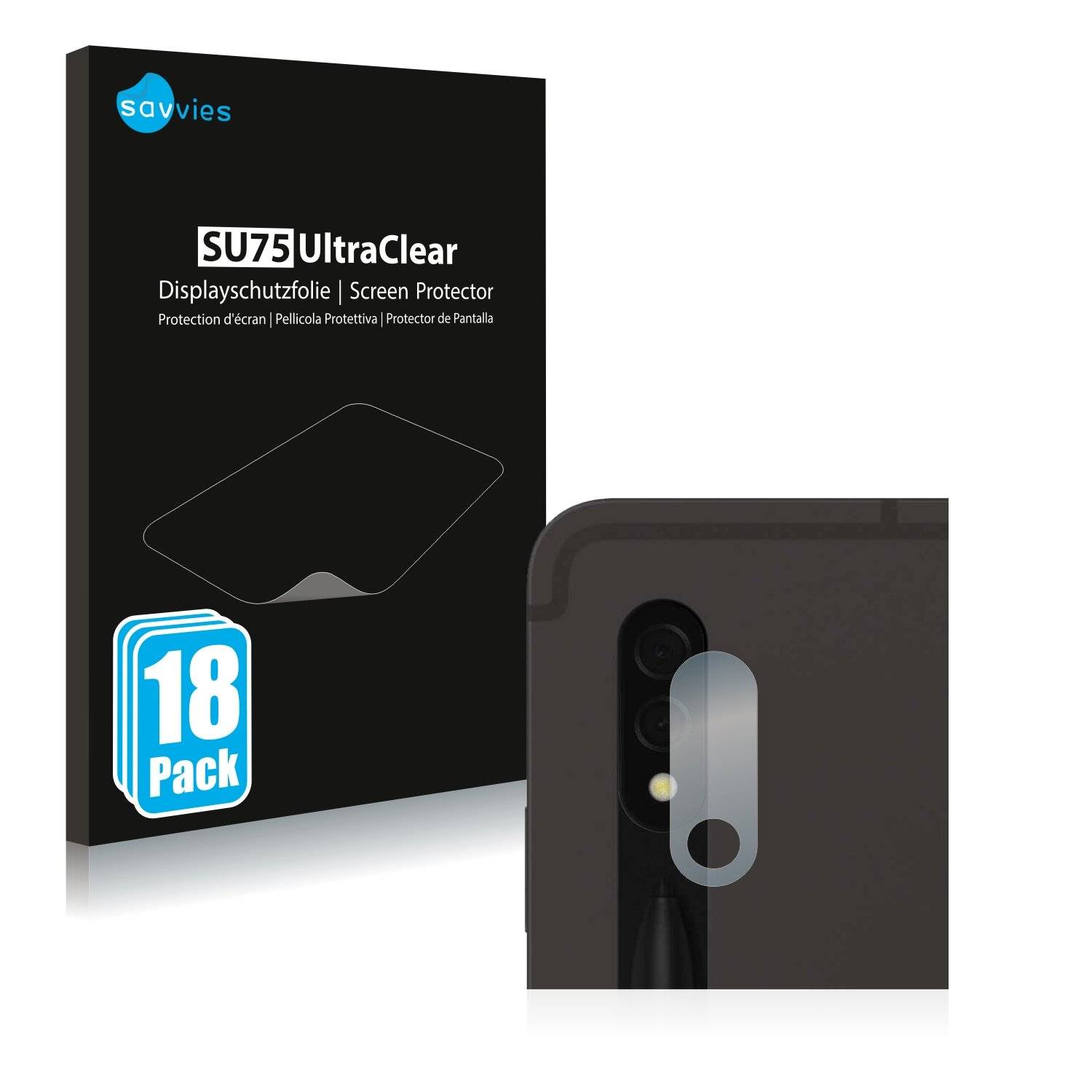 18x Savvies SU75 Displayschutzfolie für Samsung Galaxy Tab S8 5G (NUR