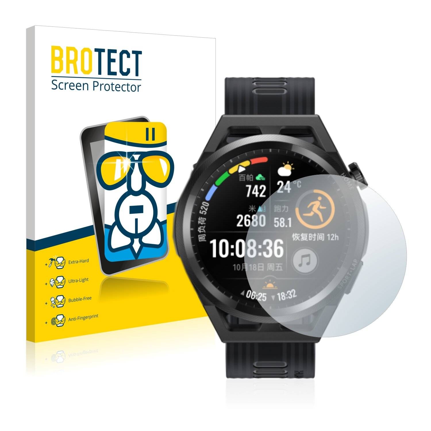 BROTECT AirGlass Schutzglas Folie für Huawei Watch GT