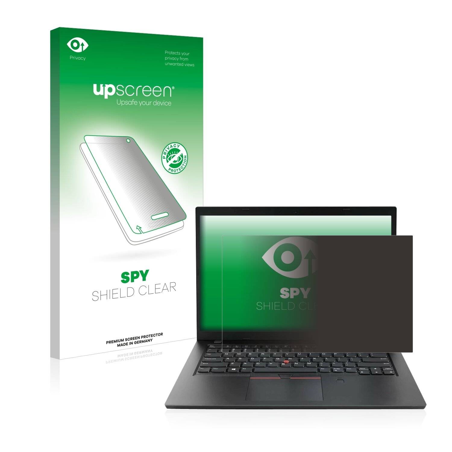 upscreen Spy Shield Clear Premium Blickschutzfolie für Lenovo ThinkPad