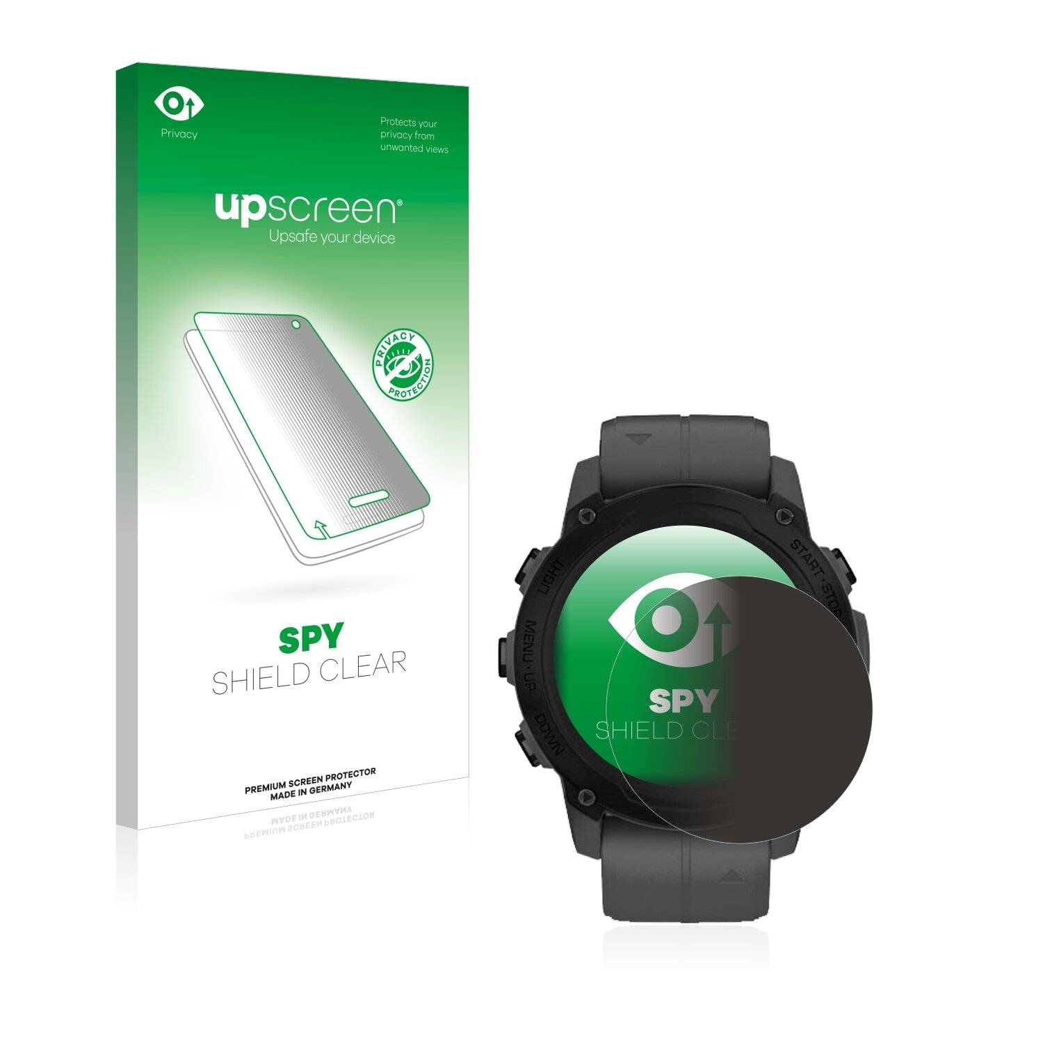 upscreen Spy Shield Clear Premium Blickschutzfolie für Garmin Descent