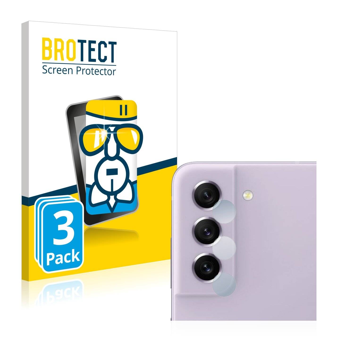 3x BROTECT AirGlass Schutzglas Folie für Samsung Galaxy S21 FE 5G (NUR