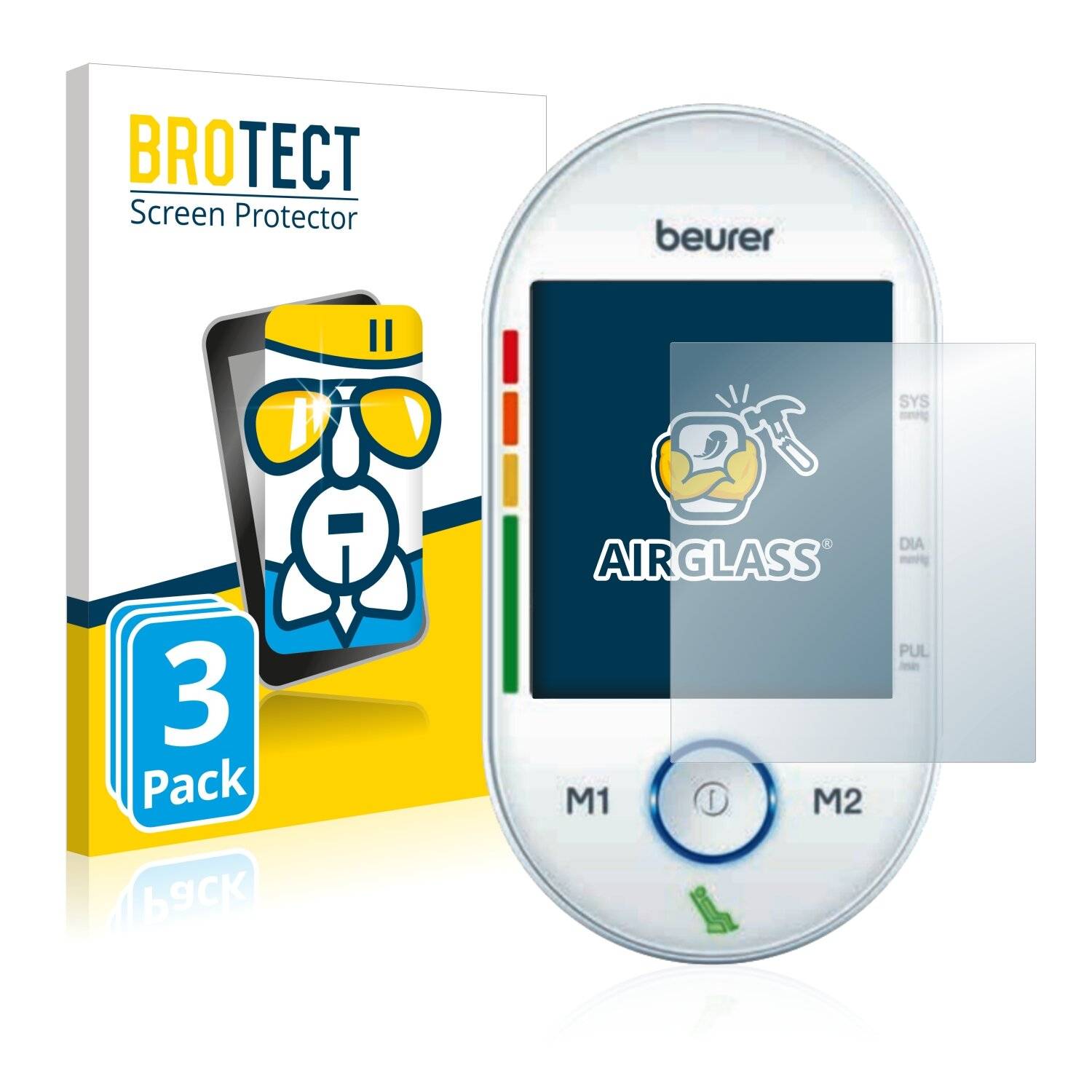 3x BROTECT AirGlass Schutzglas Folie für Beurer BM