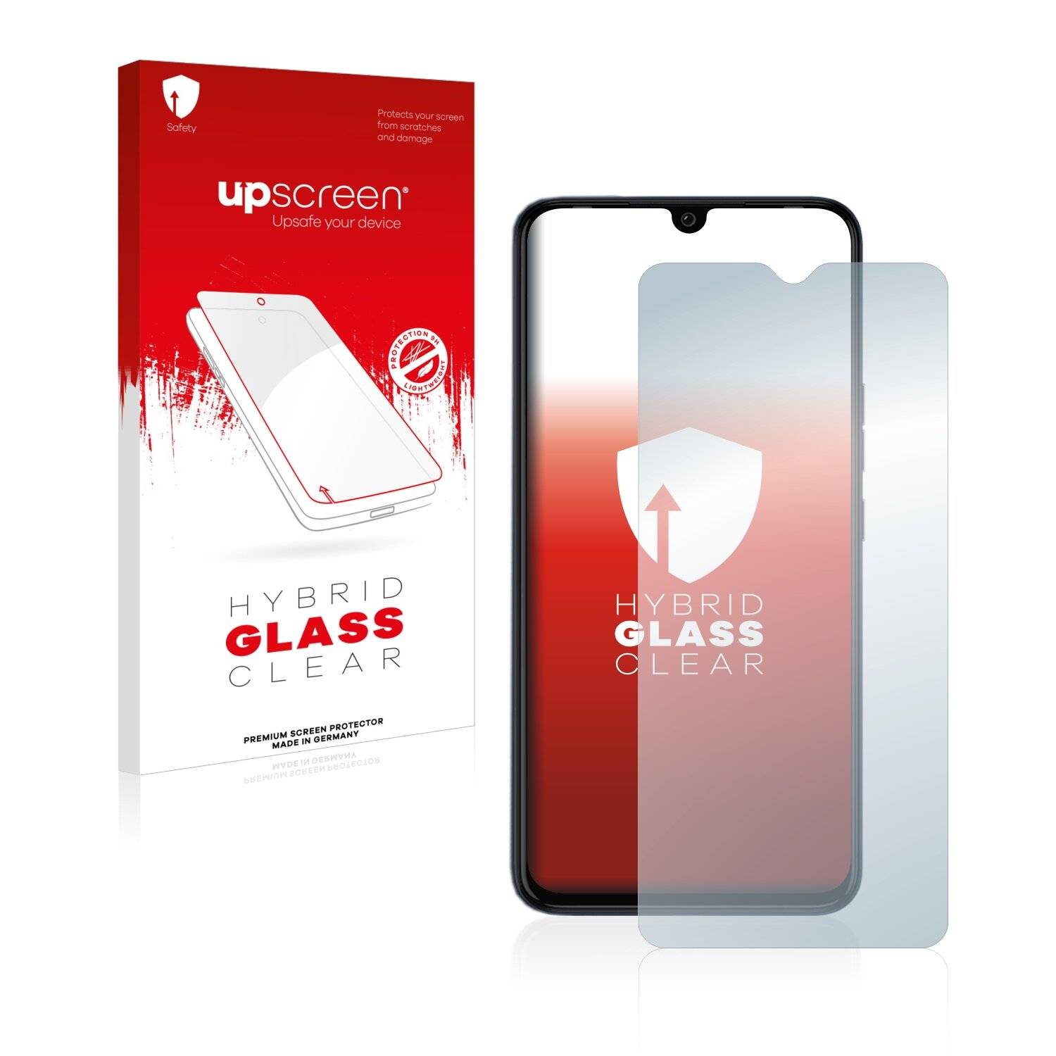 upscreen Hybrid Glass Clear Premium Schutzglas Folie für Tecno Pova