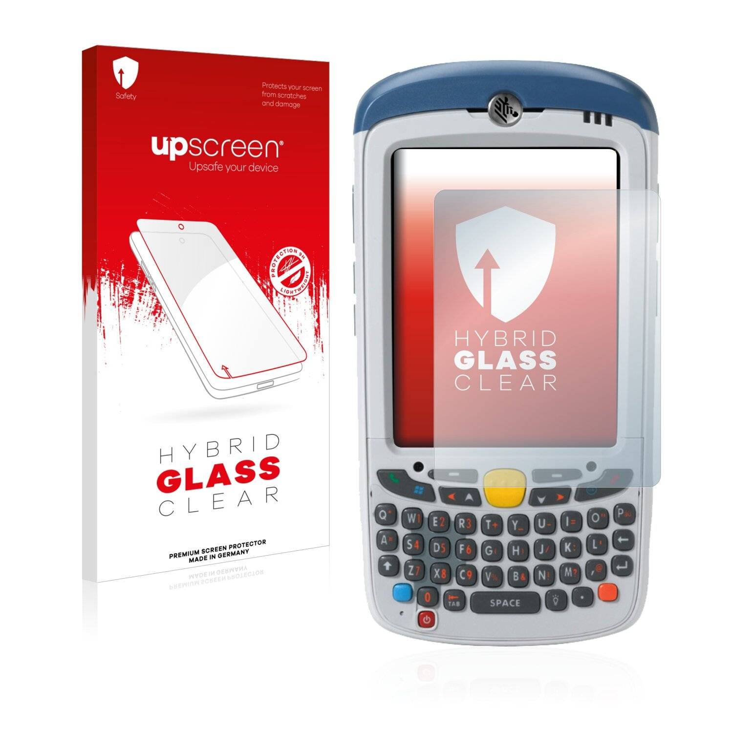 upscreen Hybrid Glass Clear Premium Schutzglas Folie für Zebra
