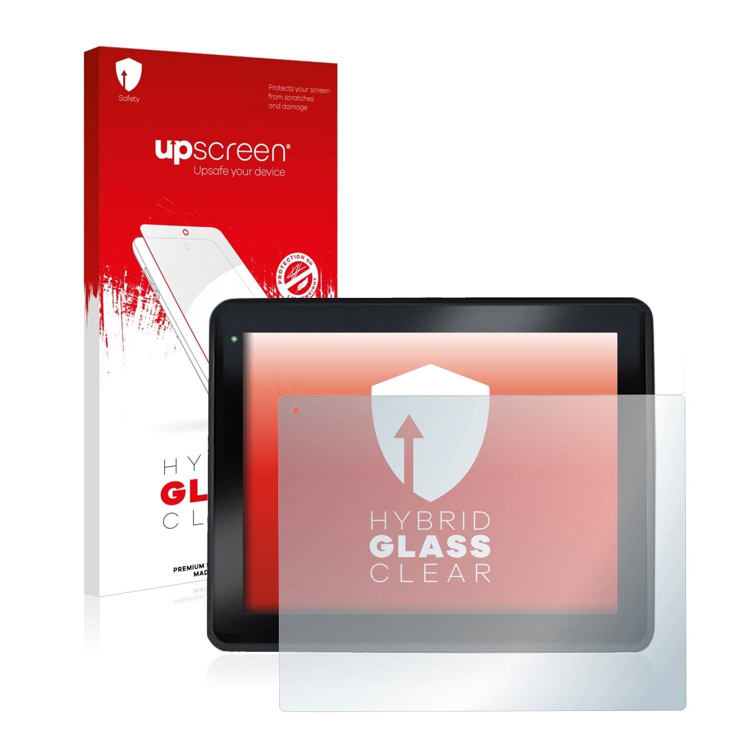 upscreen Hybrid Glass Clear Premium Schutzglas Folie für Faytech