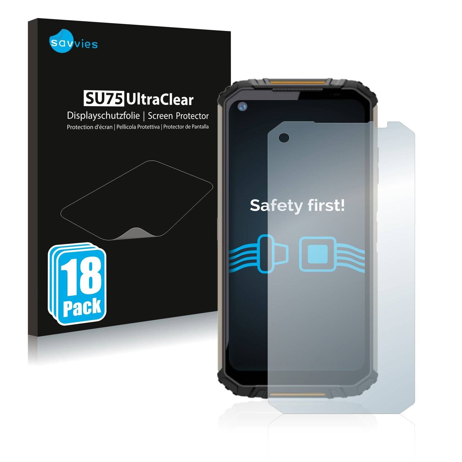18x Savvies SU75 Displayschutzfolie für Oukitel