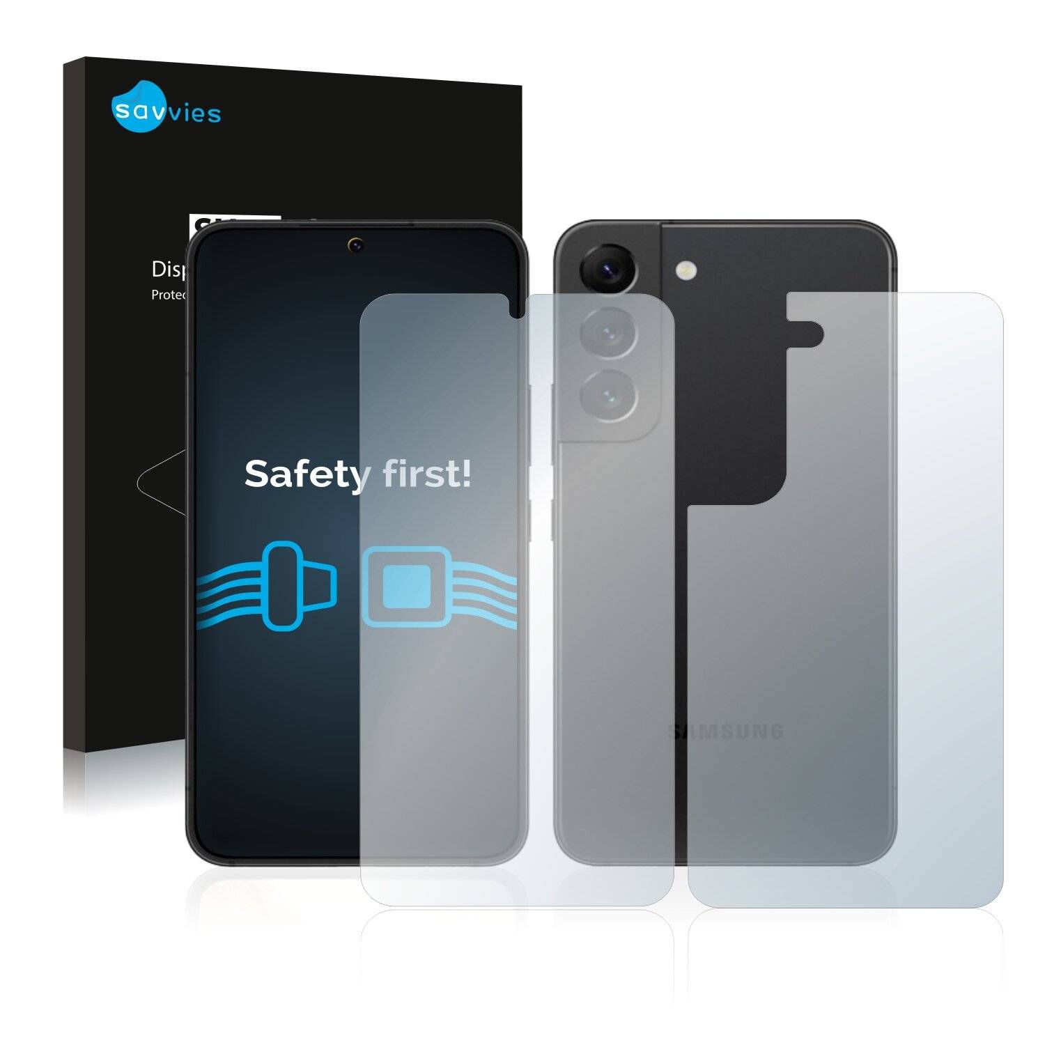 18x Savvies SU75 Displayschutzfolie für Samsung Galaxy S22 5G (Vorder +