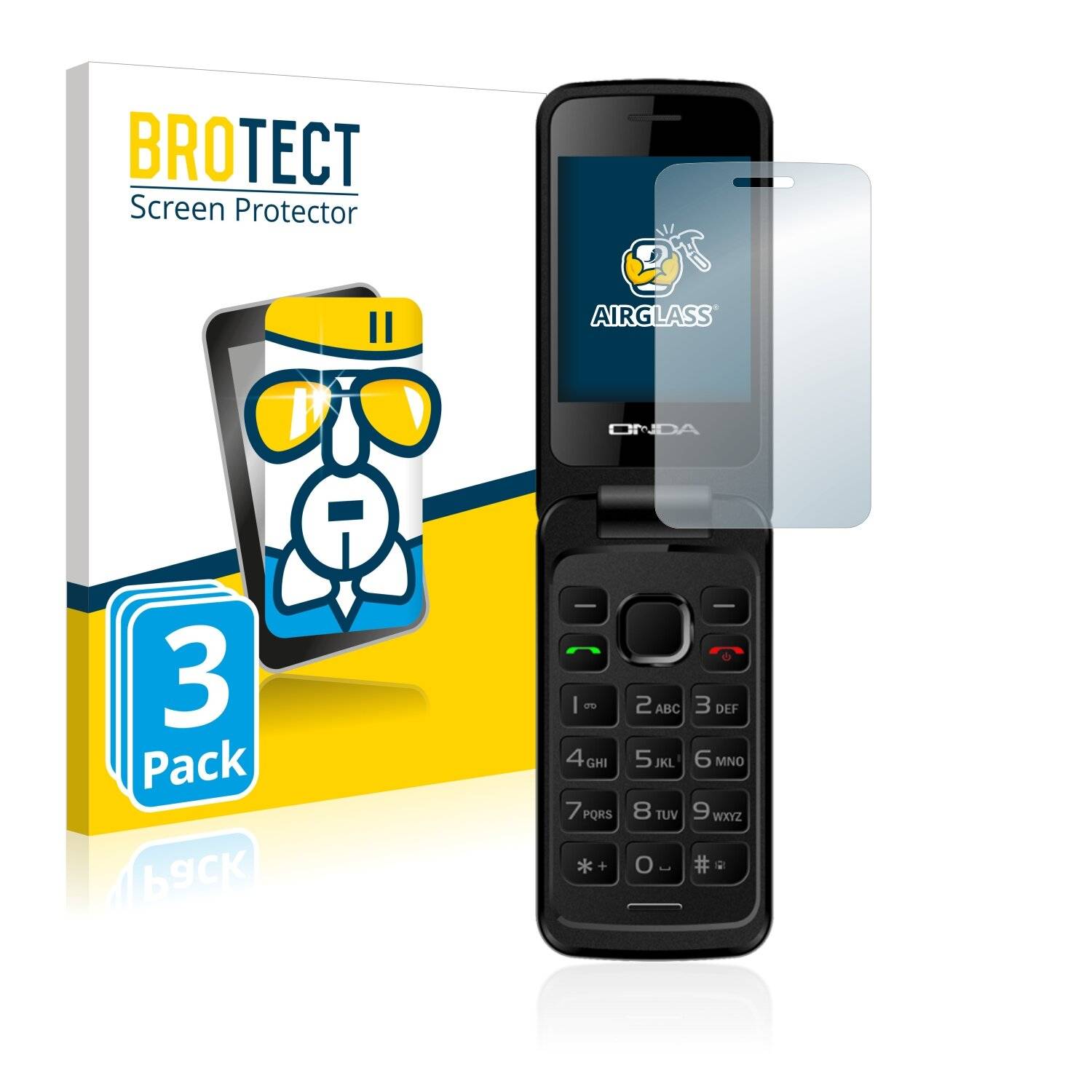 3x BROTECT AirGlass Schutzglas Folie für Onda