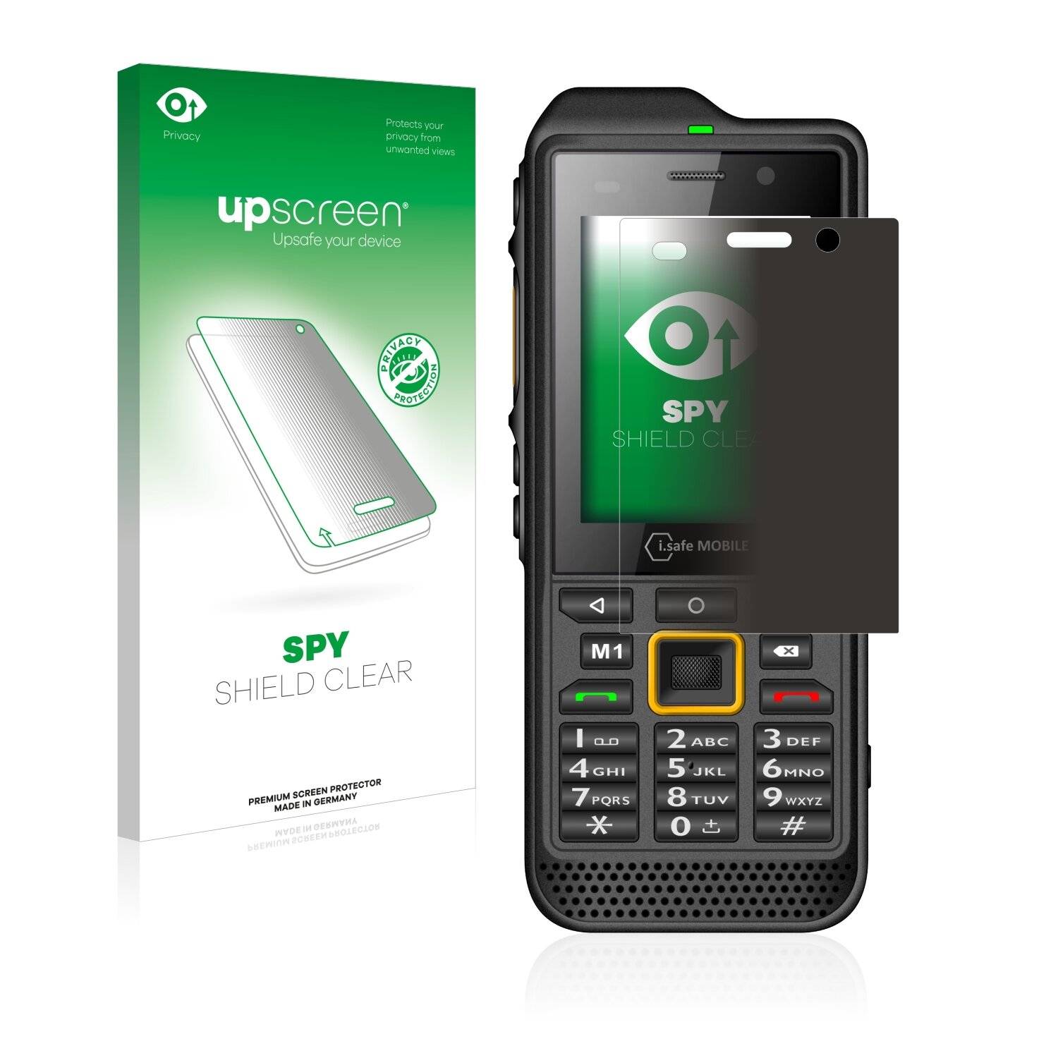 upscreen Spy Shield Clear Premium Blickschutzfolie für i.safe