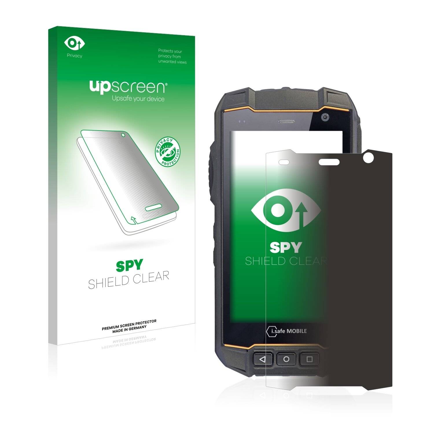 upscreen Spy Shield Clear Premium Blickschutzfolie für i.safe