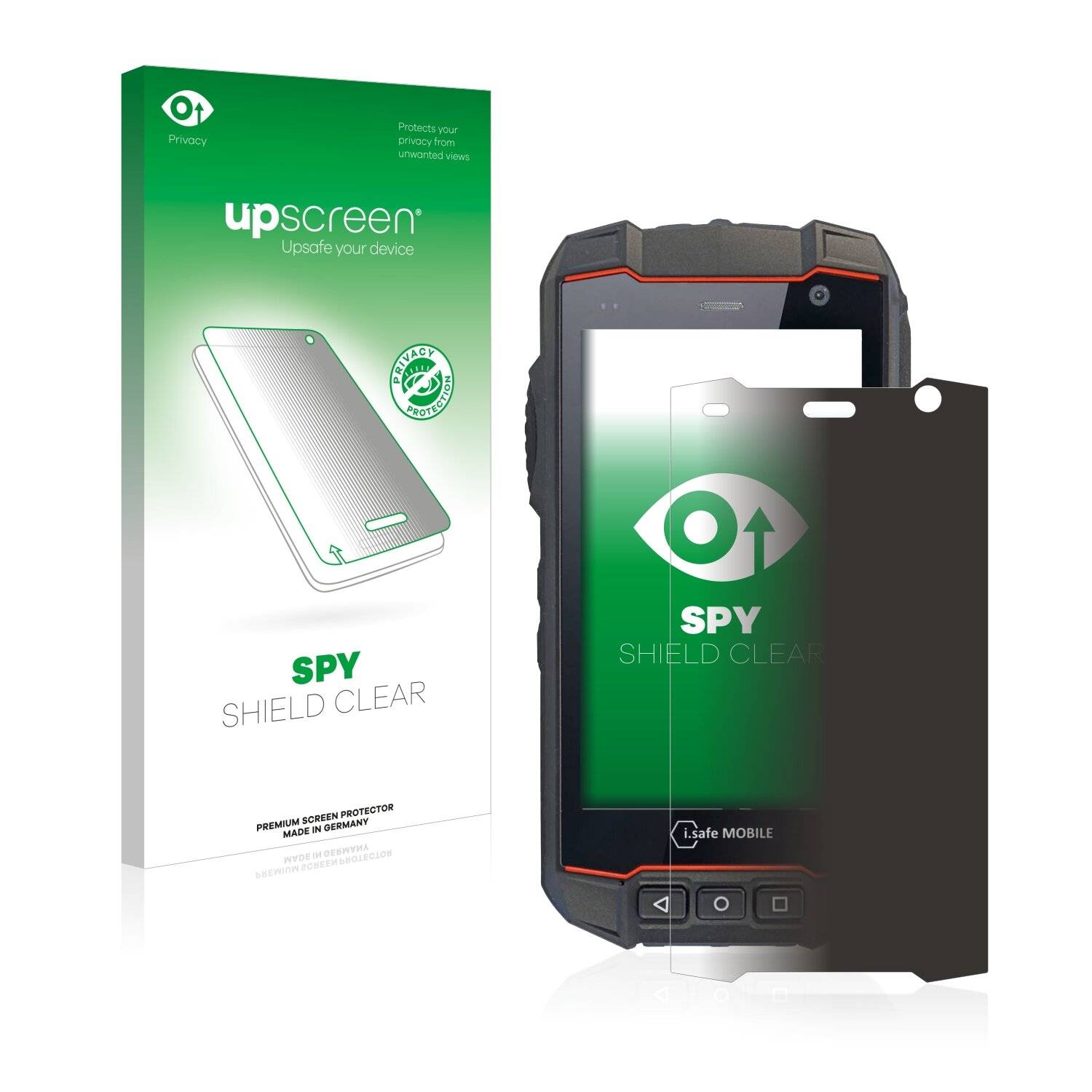 upscreen Spy Shield Clear Premium Blickschutzfolie für i.safe