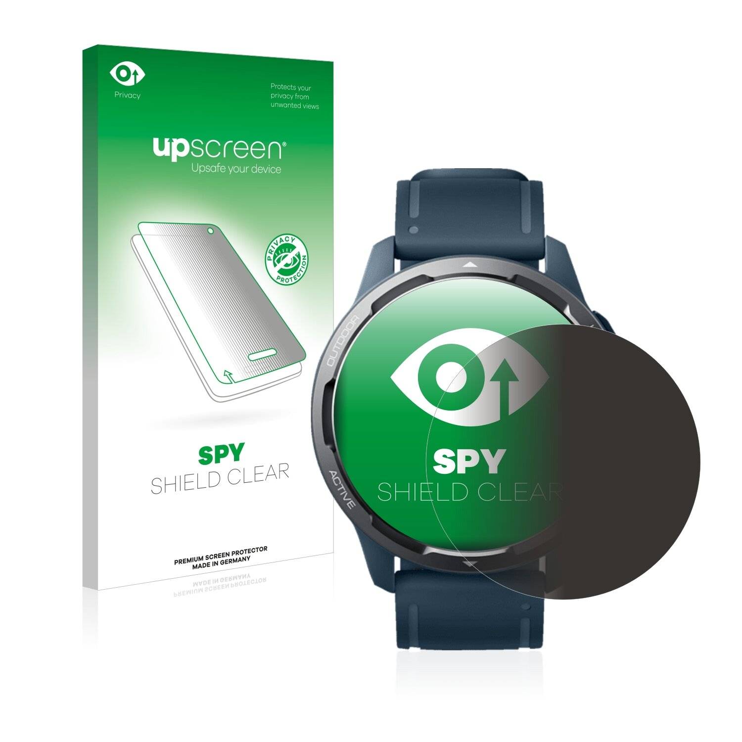 upscreen Spy Shield Clear Premium Blickschutzfolie für Xiaomi Watch S1