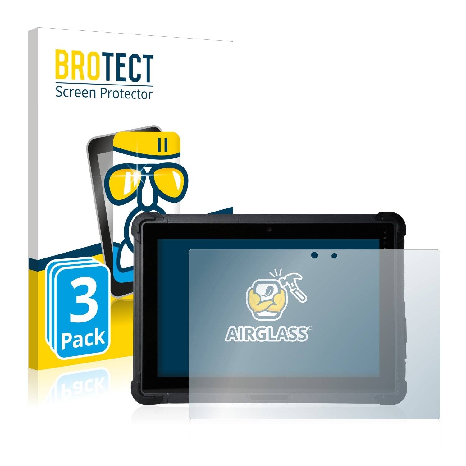 3x BROTECT AirGlass Schutzglas Folie für Ico imaraTab