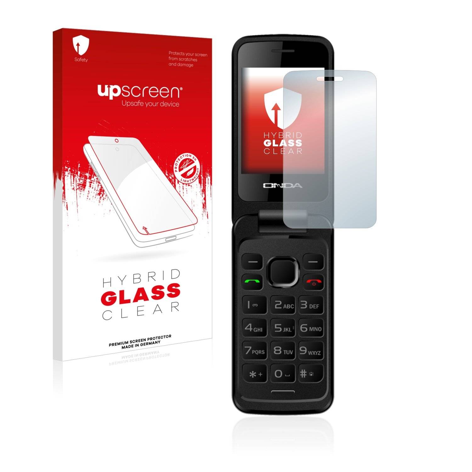 upscreen Hybrid Glass Clear Premium Schutzglas Folie für Onda