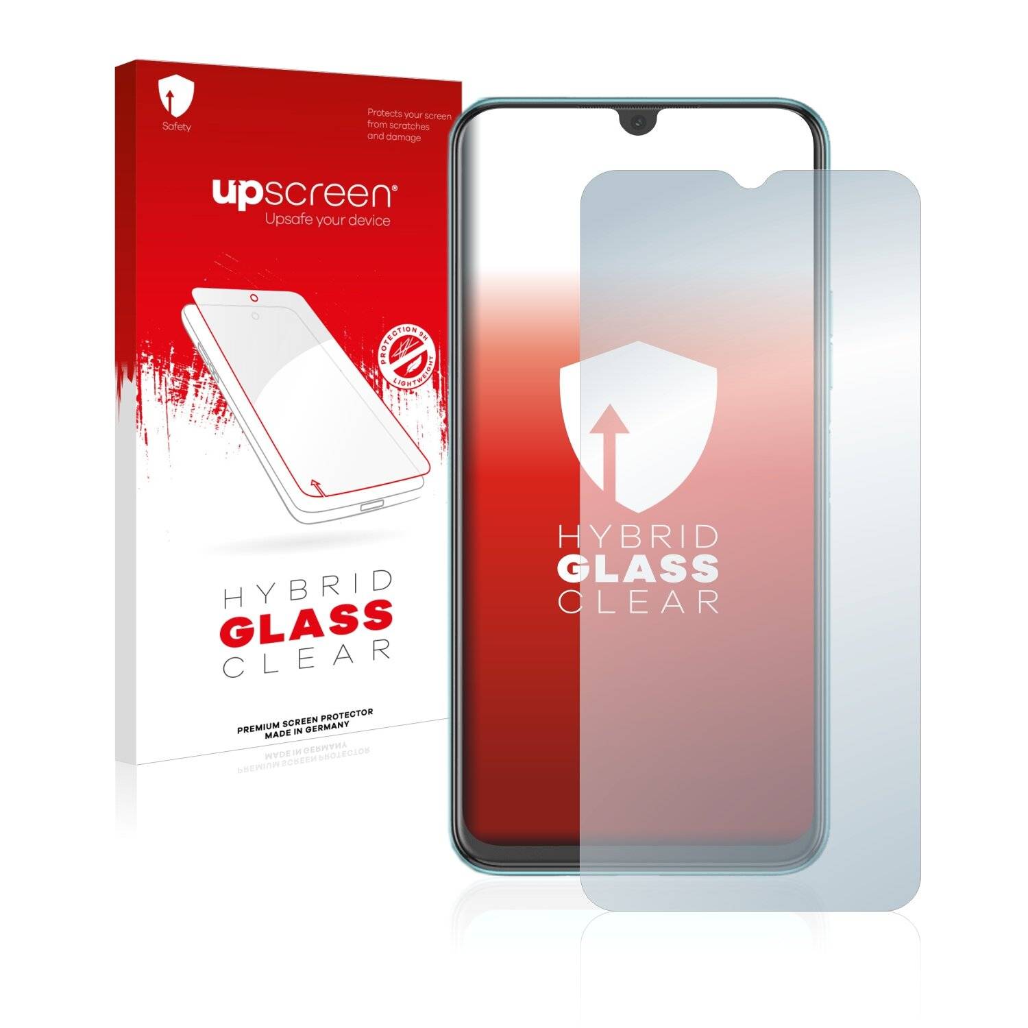 upscreen Hybrid Glass Clear Premium Schutzglas Folie für Tecno Spark