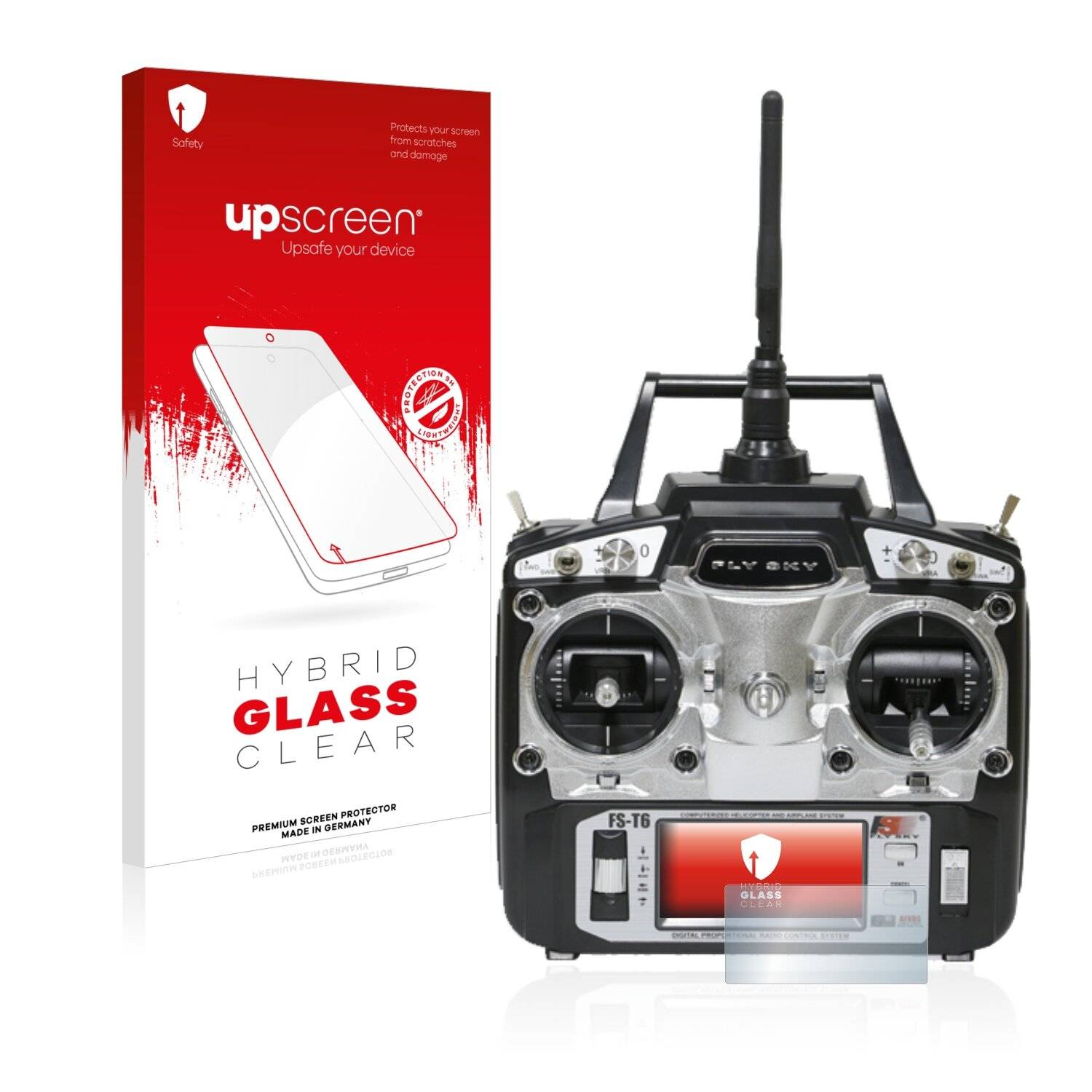 upscreen Hybrid Glass Clear Premium Schutzglas Folie für FlySky